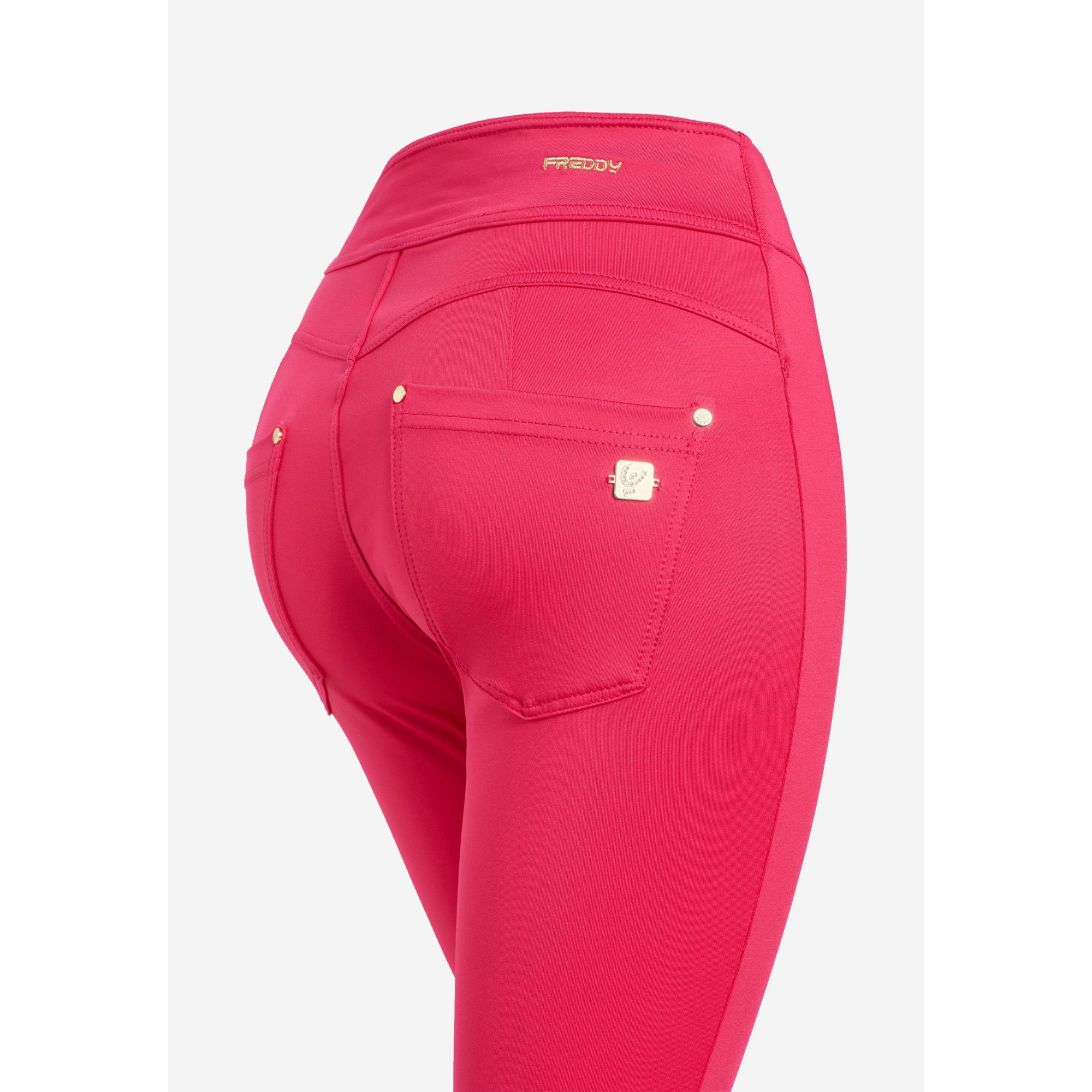Freddy N.O.W.® Yoga Eco Tech Plus Damen Comfort Hose - Super High Waist Skinny - Pink/Fuchsia Freddy N.O.W.® Yoga Eco Tech Plus Damen Comfort Hose - Super High Waist Skinny - Pink/Fuchsia
