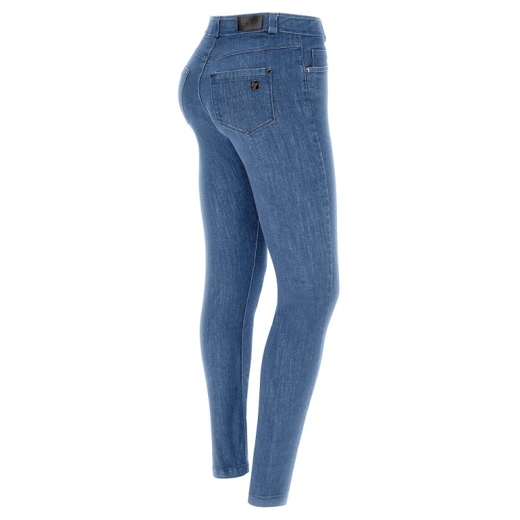 Freddy Fit Jeans - Regular Waist Skinny - Indigoblau - Blaue Nähte - J0B