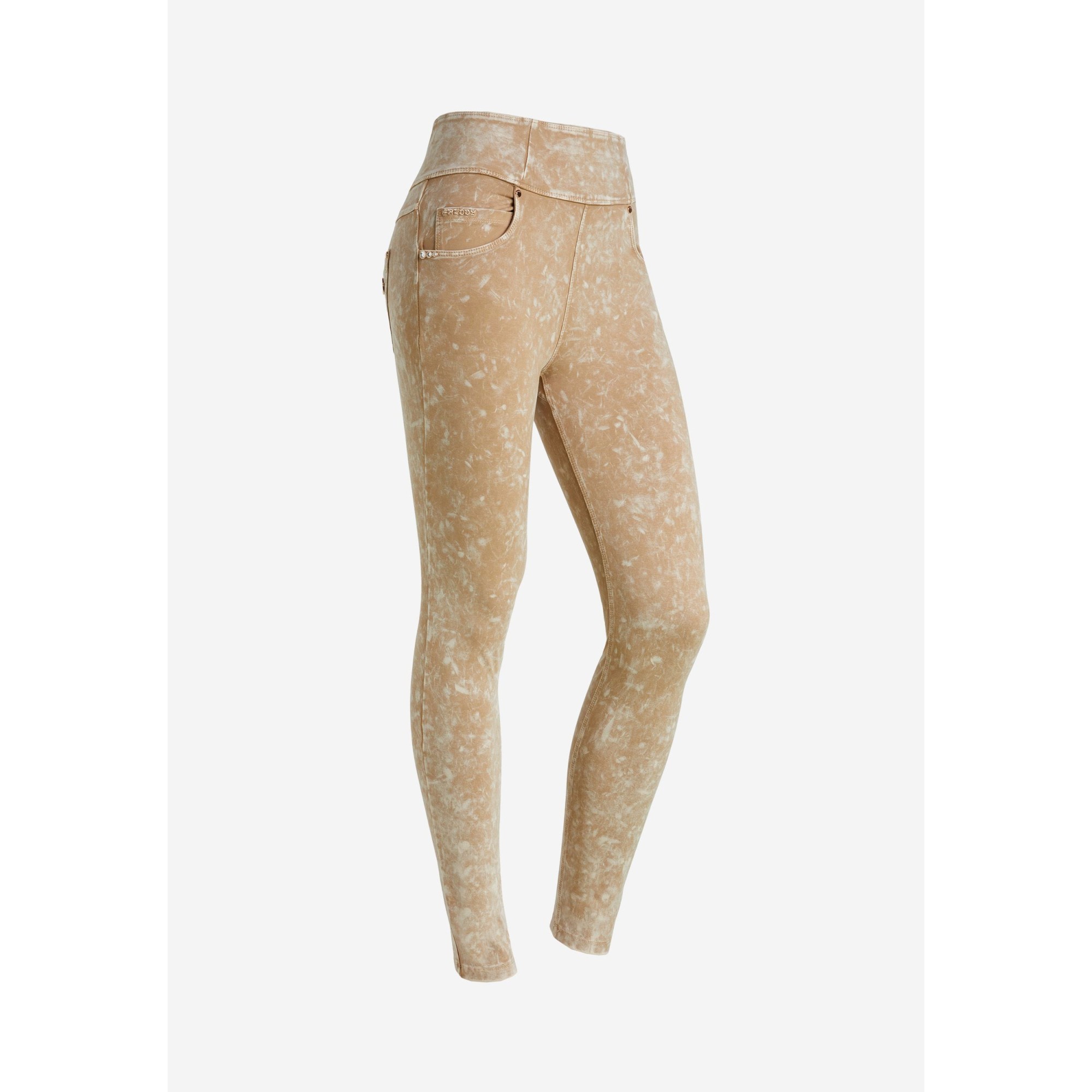 Freddy N.O.W.® Yoga Damen Comfort Jeans - High Waist Skinny - Stückgefärbt - Hellbraun - M35 Freddy N.O.W.® Yoga Damen Comfort Jeans - High Waist Skinny - Stückgefärbt - Hellbraun - M35