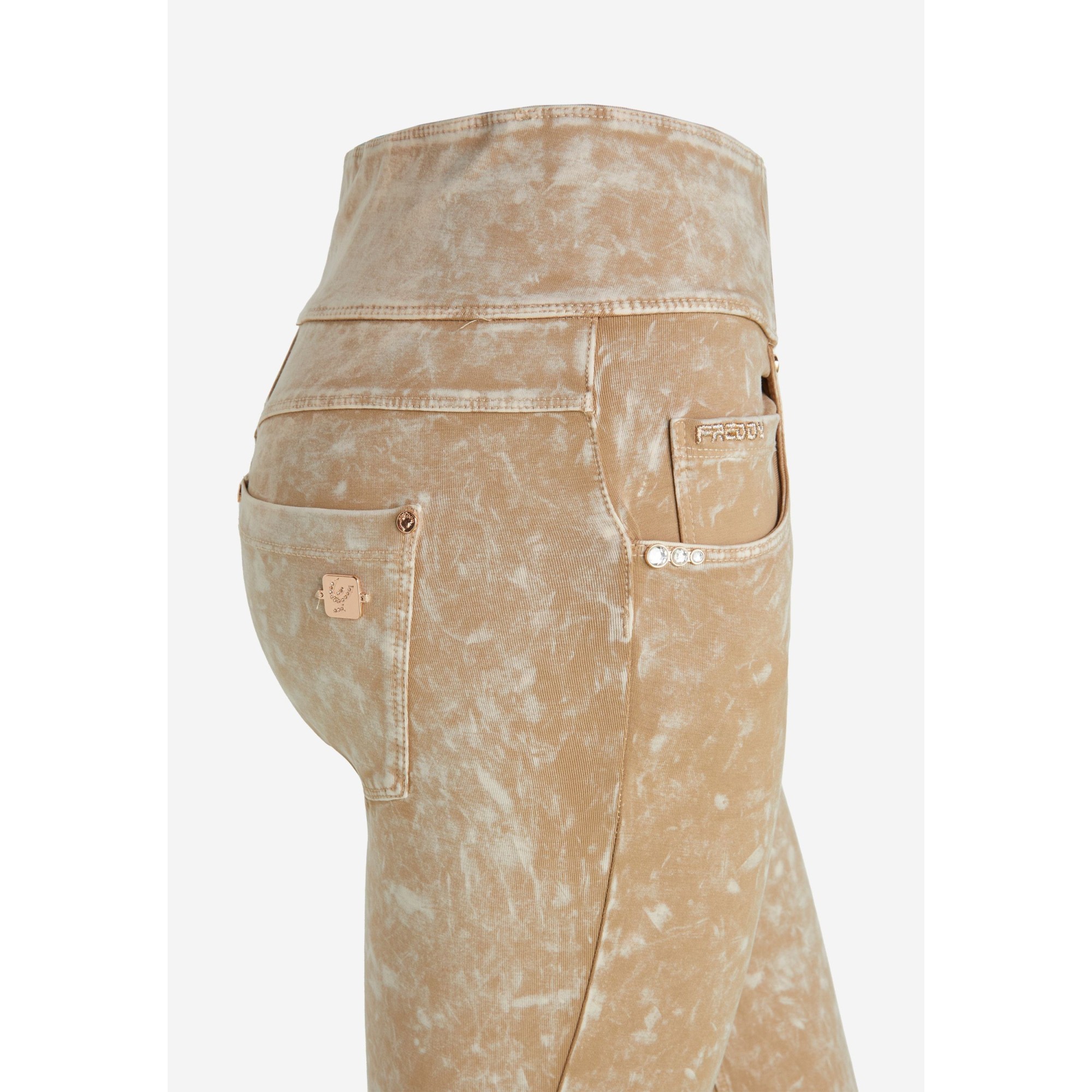 Freddy N.O.W.® Yoga Damen Comfort Jeans - High Waist Skinny - Stückgefärbt - Hellbraun - M35 Freddy N.O.W.® Yoga Damen Comfort Jeans - High Waist Skinny - Stückgefärbt - Hellbraun - M35