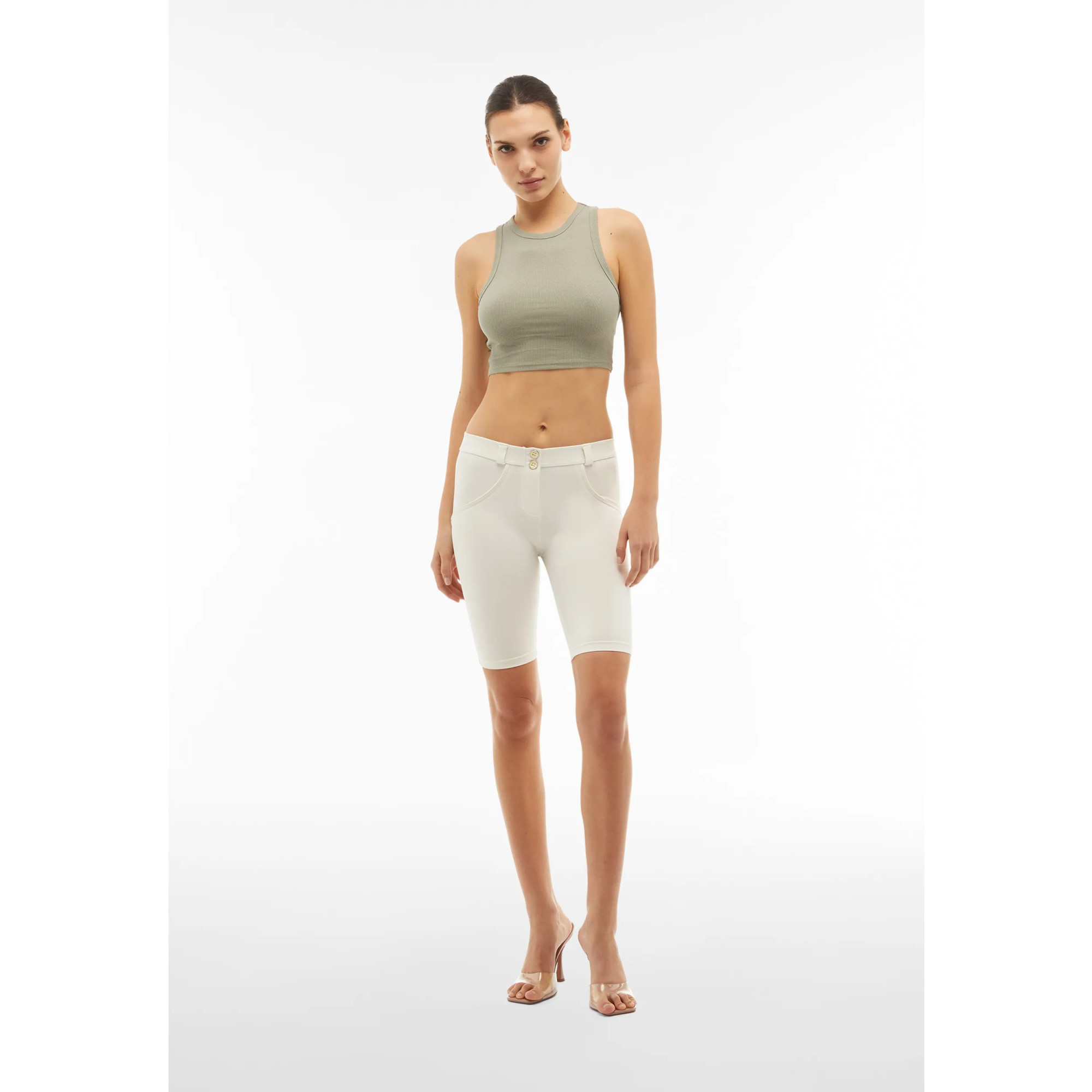 Freddy WR.UP® Damen Push-Up Biker Shorts - Regular Waist - Lily White Freddy WR.UP® Damen Push-Up Biker Shorts - Regular Waist - Lily White