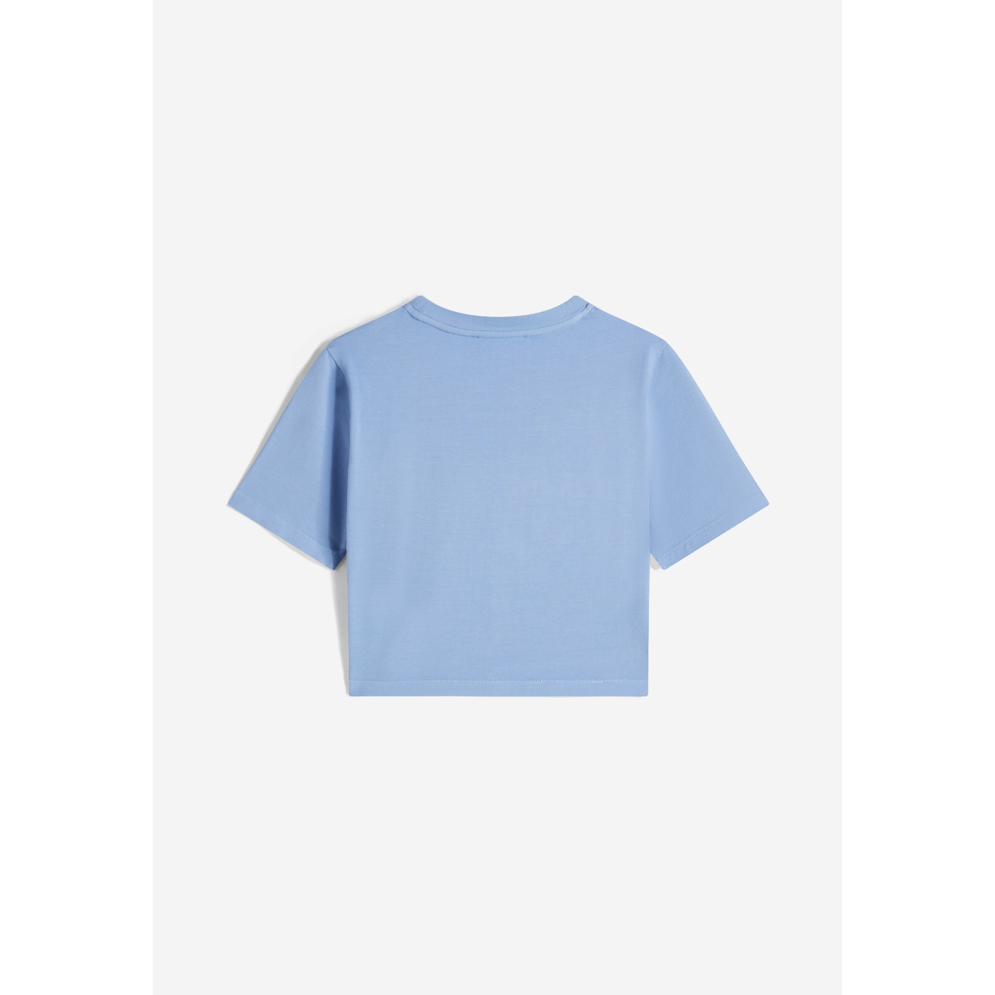 Freddy Slim-Fit Damen Crop Top - Garment-Dyed - Babyblau Freddy Slim-Fit Damen Crop Top - Garment-Dyed - Babyblau