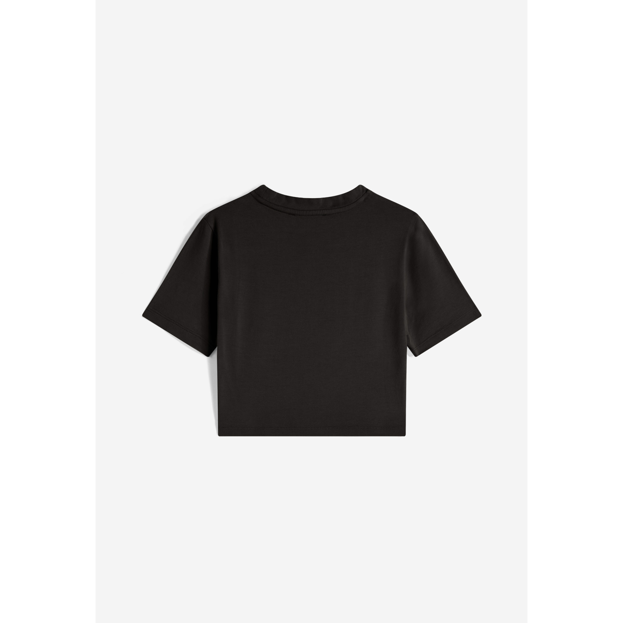 Freddy Slim-Fit Damen Crop Top - Garment-Dyed - Schwarz Freddy Slim-Fit Damen Crop Top - Garment-Dyed - Schwarz