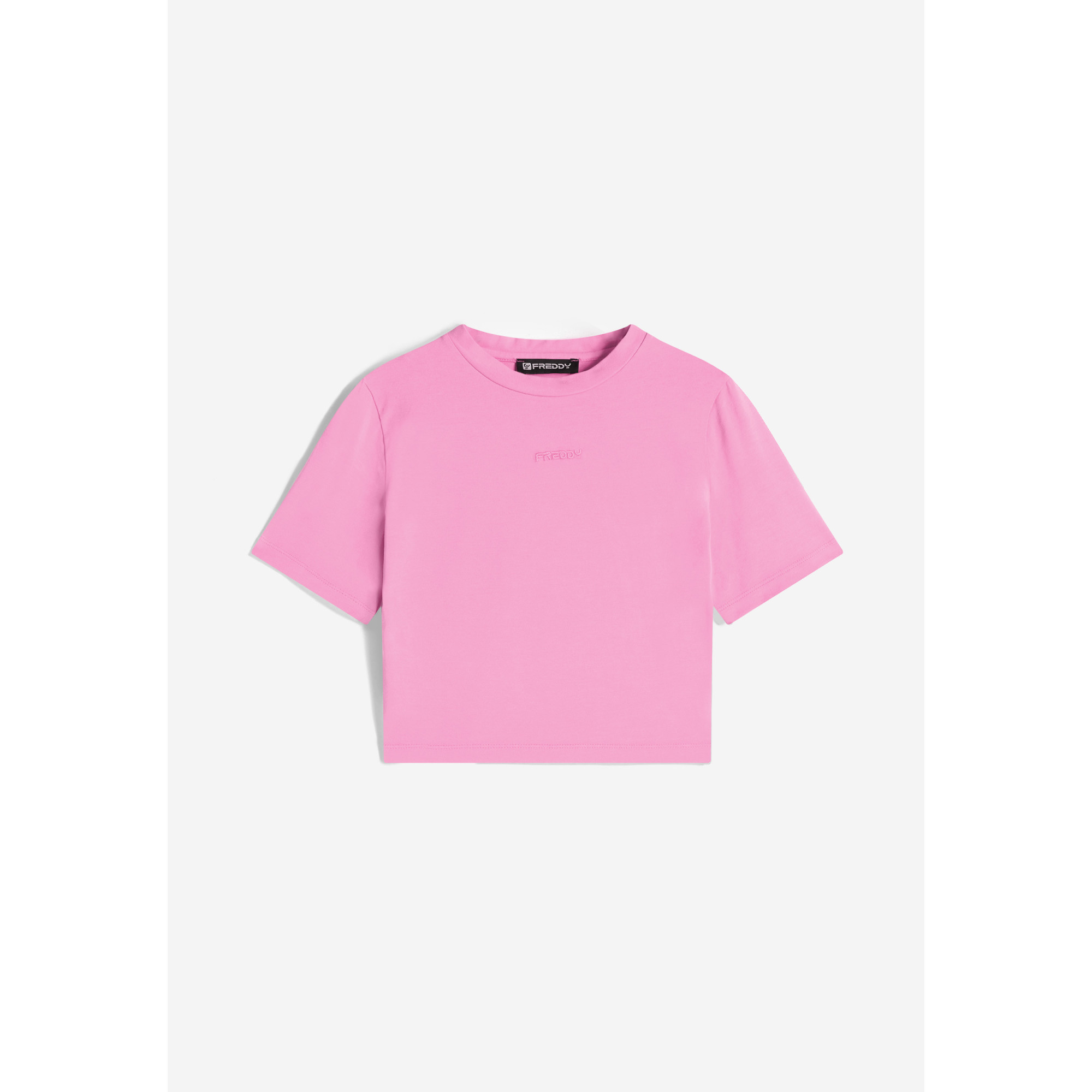 Freddy Slim-Fit Damen Crop Top - Garment-Dyed - Pink - P104X Freddy Slim-Fit Damen Crop Top - Garment-Dyed - Pink - P104X
