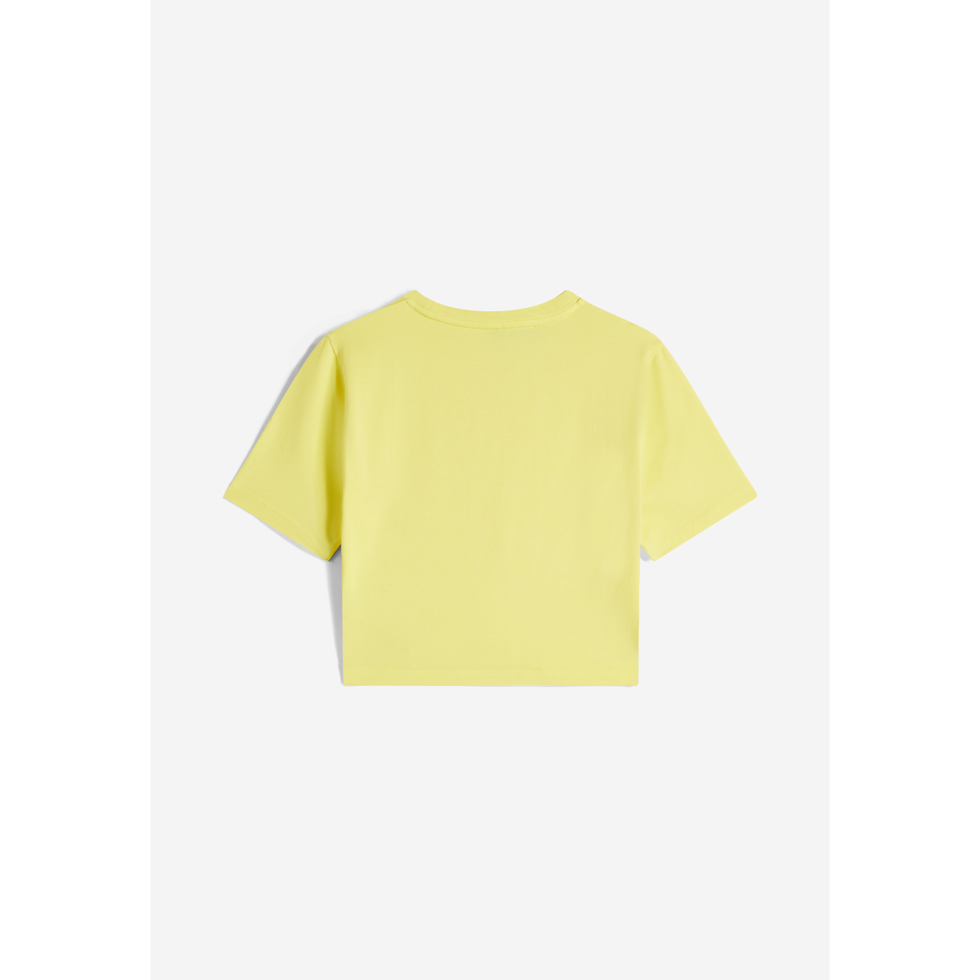 Freddy Slim-Fit Damen Crop Top - Garment-Dyed - Gelb Freddy Slim-Fit Damen Crop Top - Garment-Dyed - Gelb