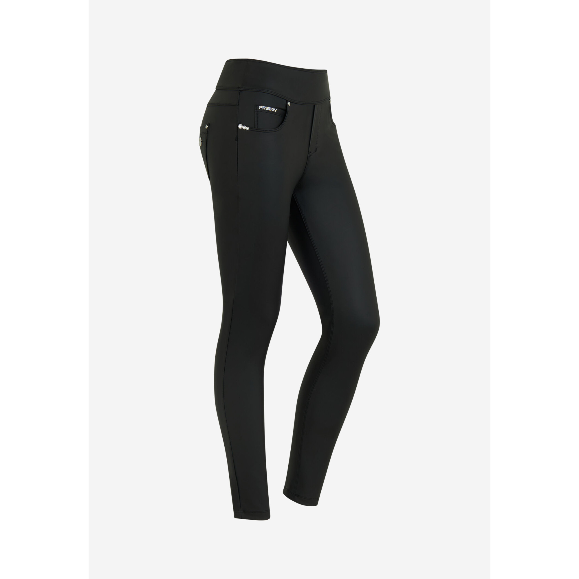 Freddy N.O.W.® Yoga Vegan Leather Damen Comfort Lederhose - Mid Waist Skinny - Schwarz Freddy N.O.W.® Yoga Vegan Leather Damen Comfort Lederhose - Mid Waist Skinny - Schwarz