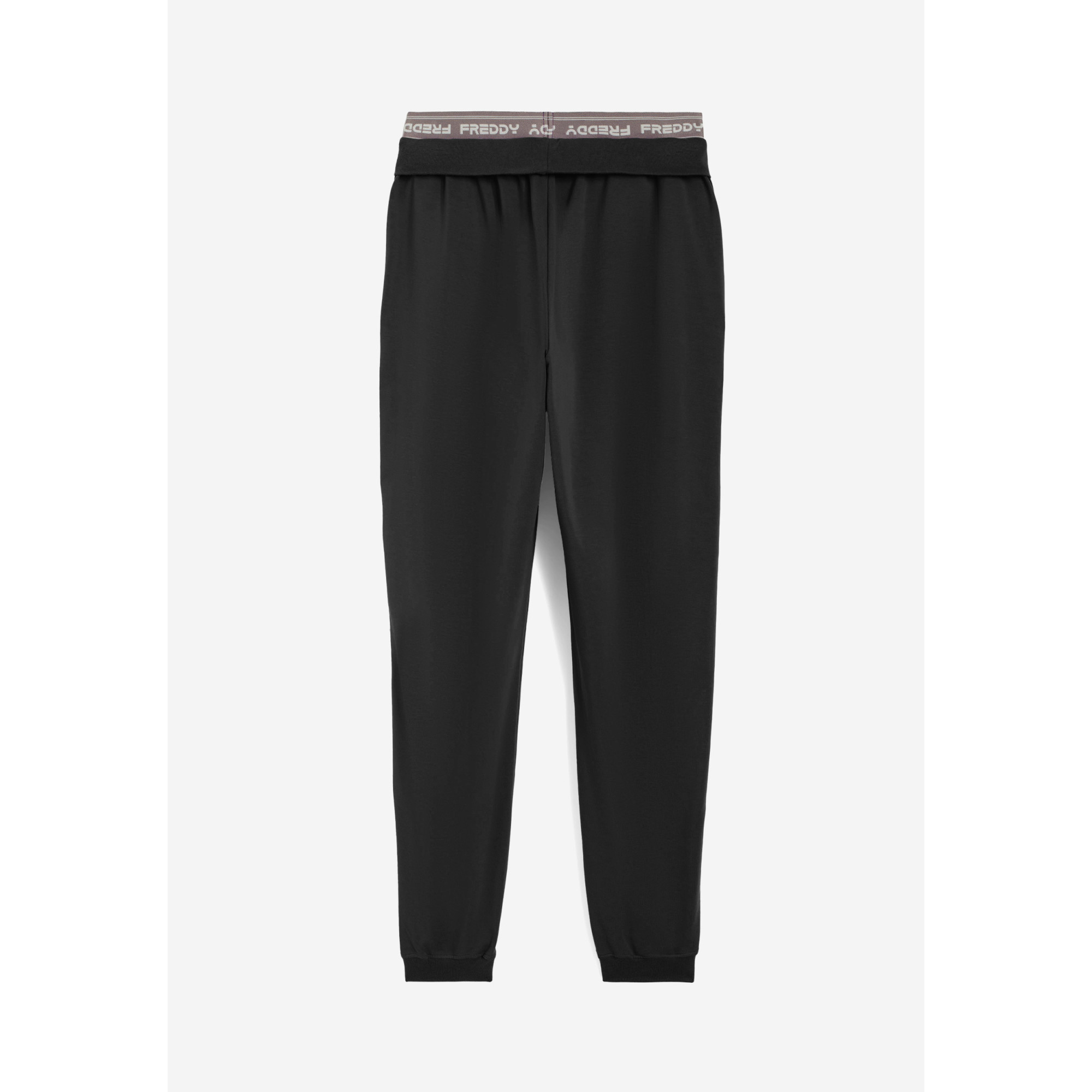 Freddy Jogginghose mit elastischem Bund - Schwarz Freddy Jogginghose mit elastischem Bund - Schwarz