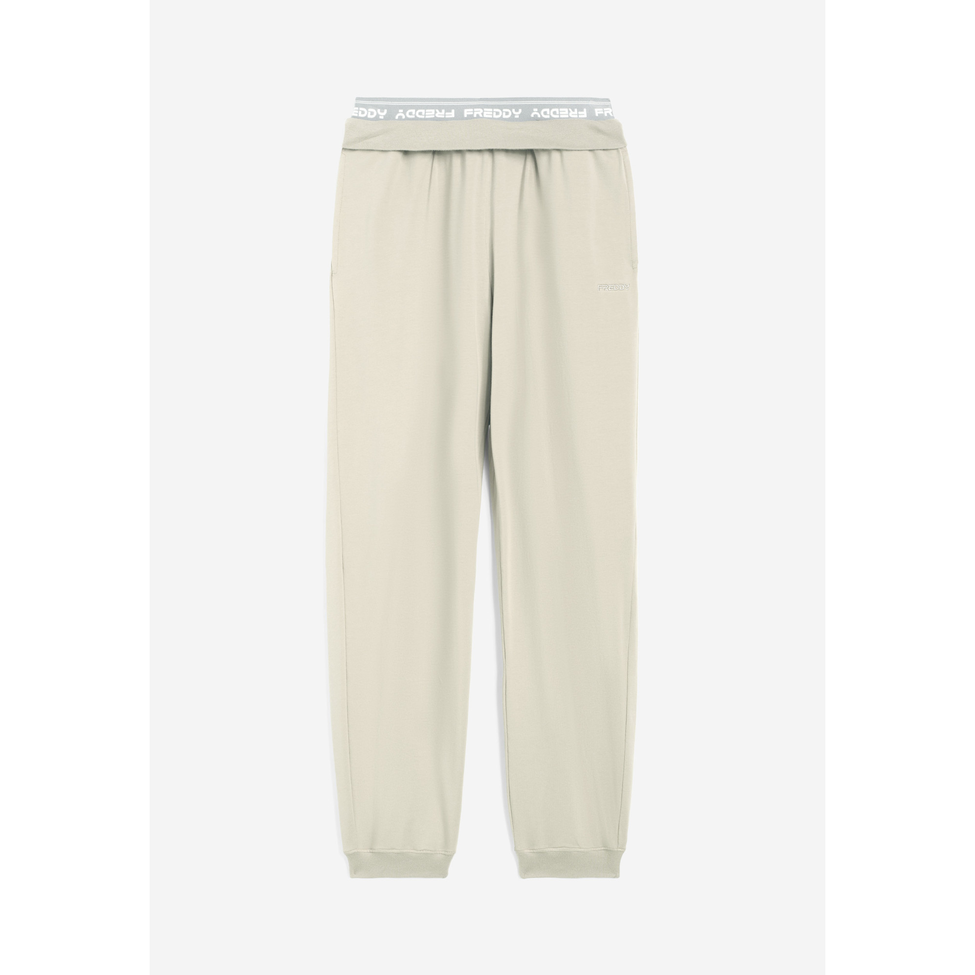 Freddy Jogginghose mit elastischem Bund - Flachsfarben Freddy Jogginghose mit elastischem Bund - Flachsfarben