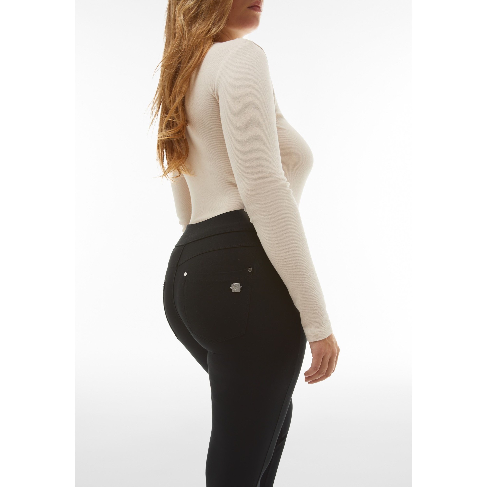 Freddy N.O.W.® Yoga Damen Comfort Hose - Mid Waist Skinny - Schwarz - N0 Freddy N.O.W.® Yoga Damen Comfort Hose - Mid Waist Skinny - Schwarz - N0