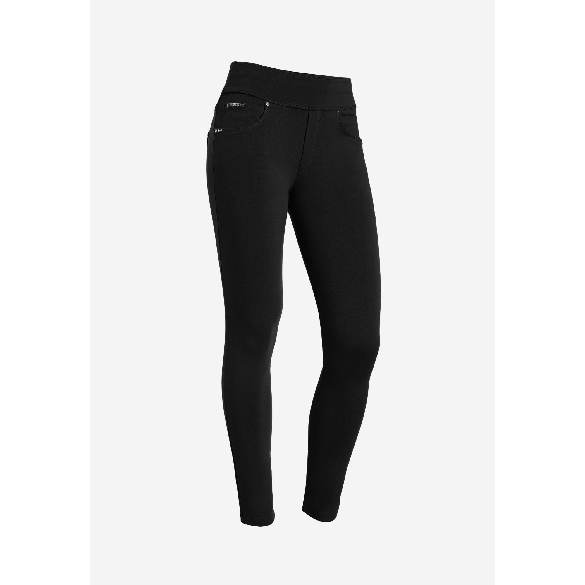 Freddy N.O.W.® Yoga Damen Comfort Hose - Mid Waist Skinny - Schwarz - N0 Freddy N.O.W.® Yoga Damen Comfort Hose - Mid Waist Skinny - Schwarz - N0
