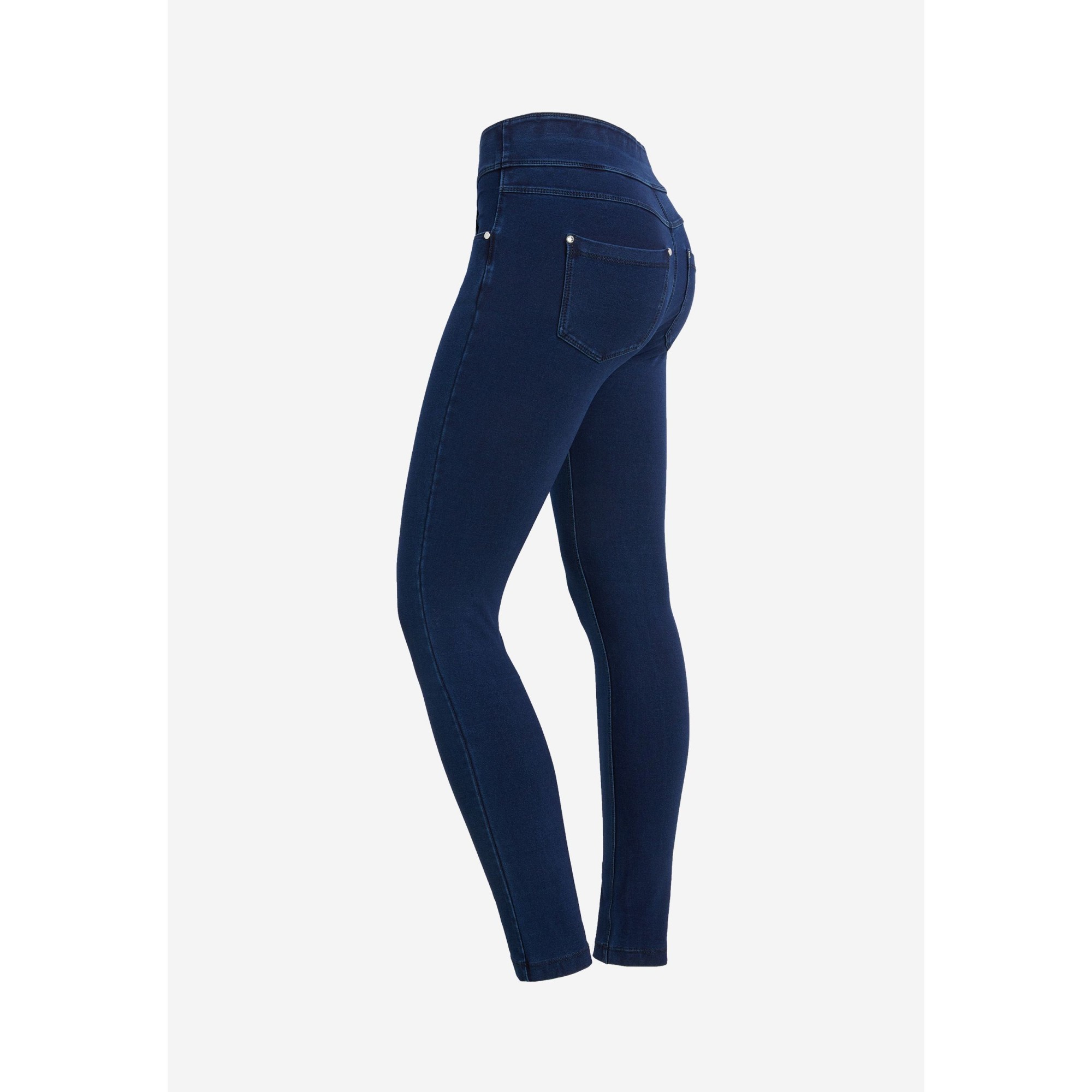 Freddy N.O.W.® Yoga Damen Comfort Jeans - Mid Waist Skinny - Blau - Gelbe Nähte - J0Y Freddy N.O.W.® Yoga Damen Comfort Jeans - Mid Waist Skinny - Blau - Gelbe Nähte - J0Y