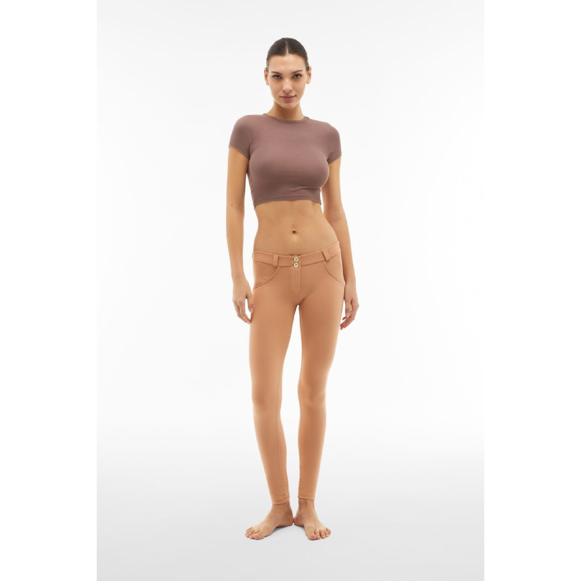 Freddy WR.UP® Damen Push-Up Hose - Low Waist Skinny - Hellbraun - M44 Freddy WR.UP® Damen Push-Up Hose - Low Waist Skinny - Hellbraun - M44