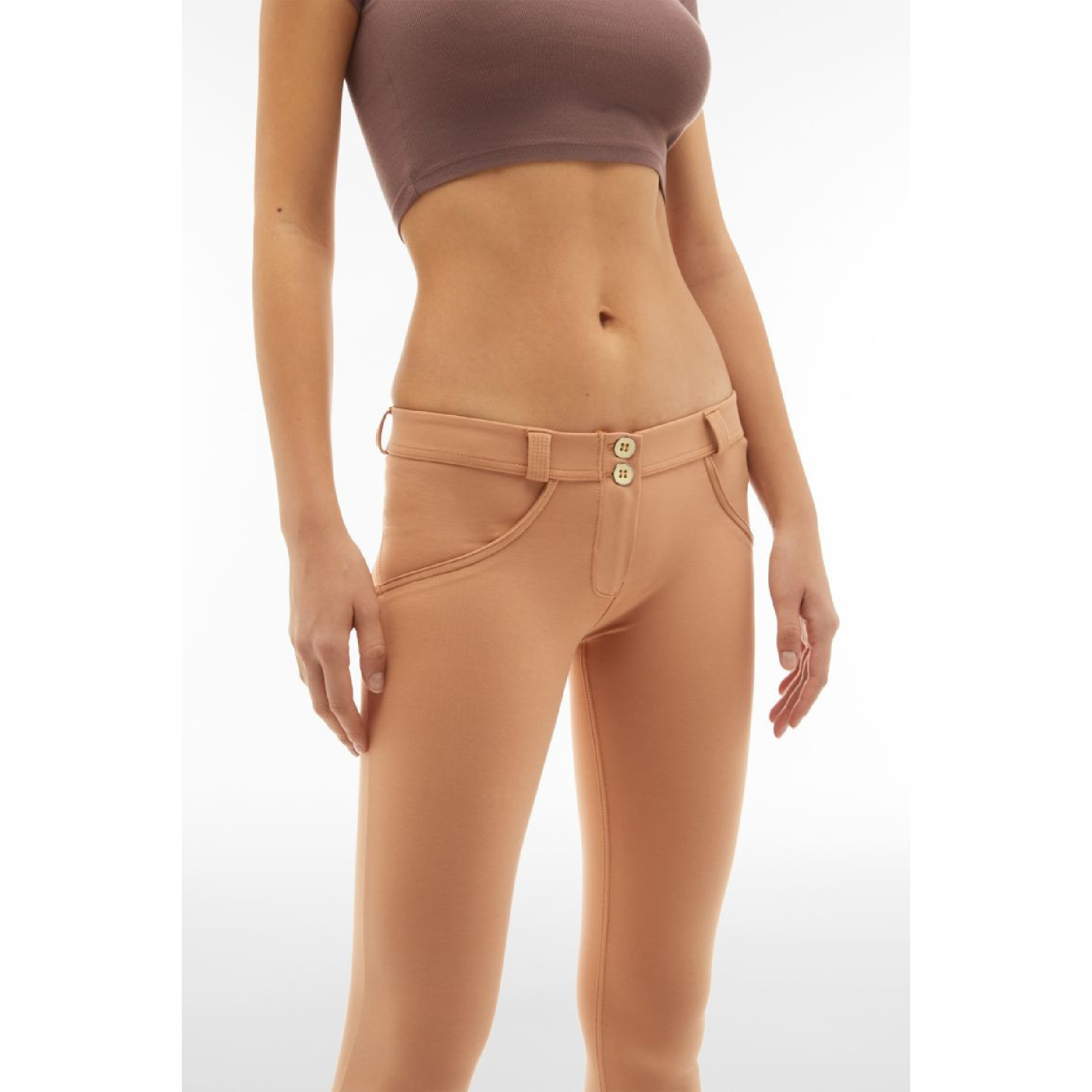 Freddy WR.UP® Damen Push-Up Hose - Low Waist Skinny - Hellbraun - M44 Freddy WR.UP® Damen Push-Up Hose - Low Waist Skinny - Hellbraun - M44