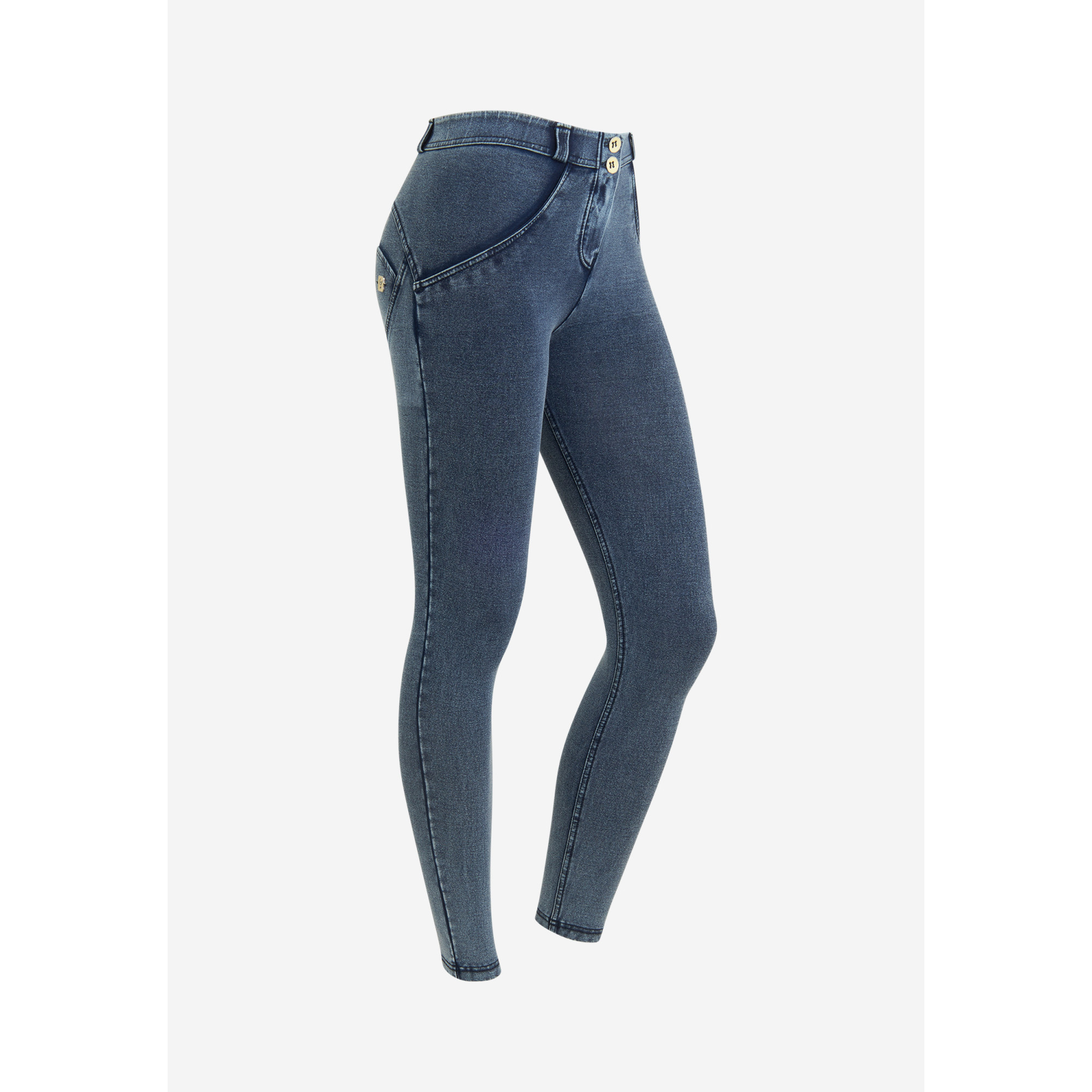 Freddy WR.UP® Damen Push-Up Jeans - 7/8 Regular Waist Skinny - Dark Denim - Blaue Nähte - J109B Freddy WR.UP® Damen Push-Up Jeans - 7/8 Regular Waist Skinny - Dark Denim - Blaue Nähte - J109B