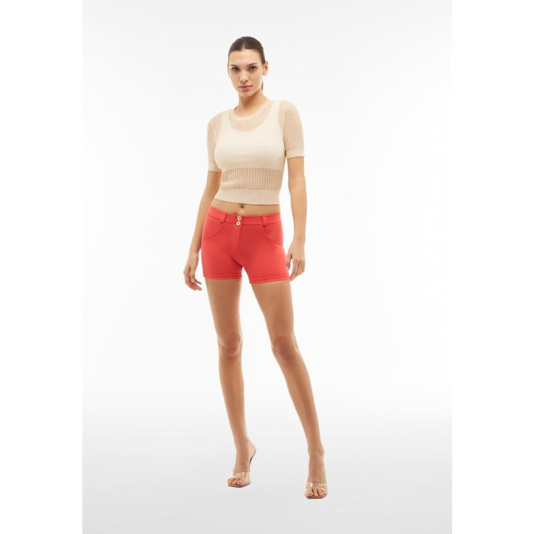 Freddy WR.UP® Damen Push-Up Shorts - Regular Waist - Rot