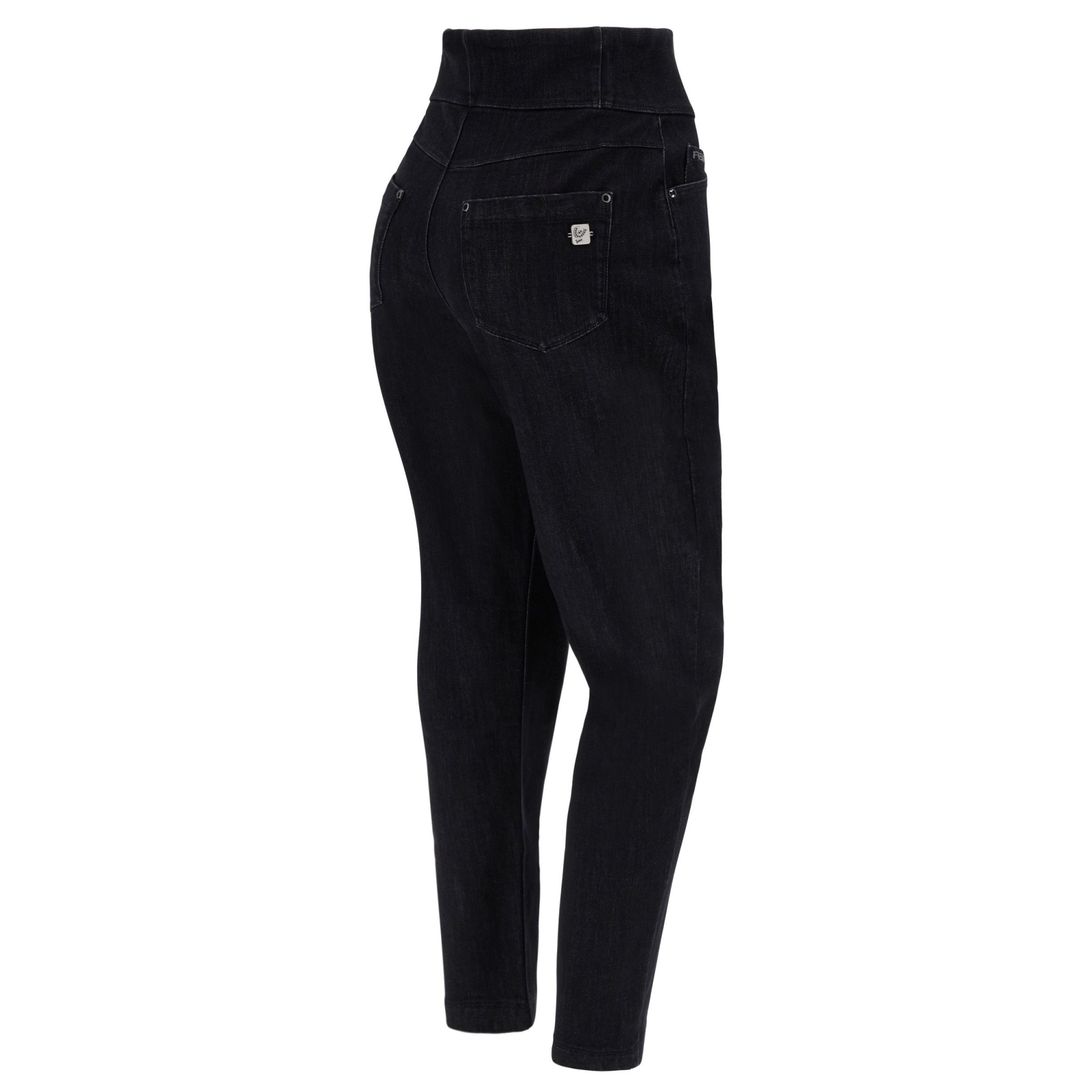 Freddy Fit Jeans - Buttoned Super High Waist Skinny - Black Denim – Black Seam - J7N Freddy Fit Jeans - Buttoned Super High Waist Skinny - Black Denim – Black Seam - J7N