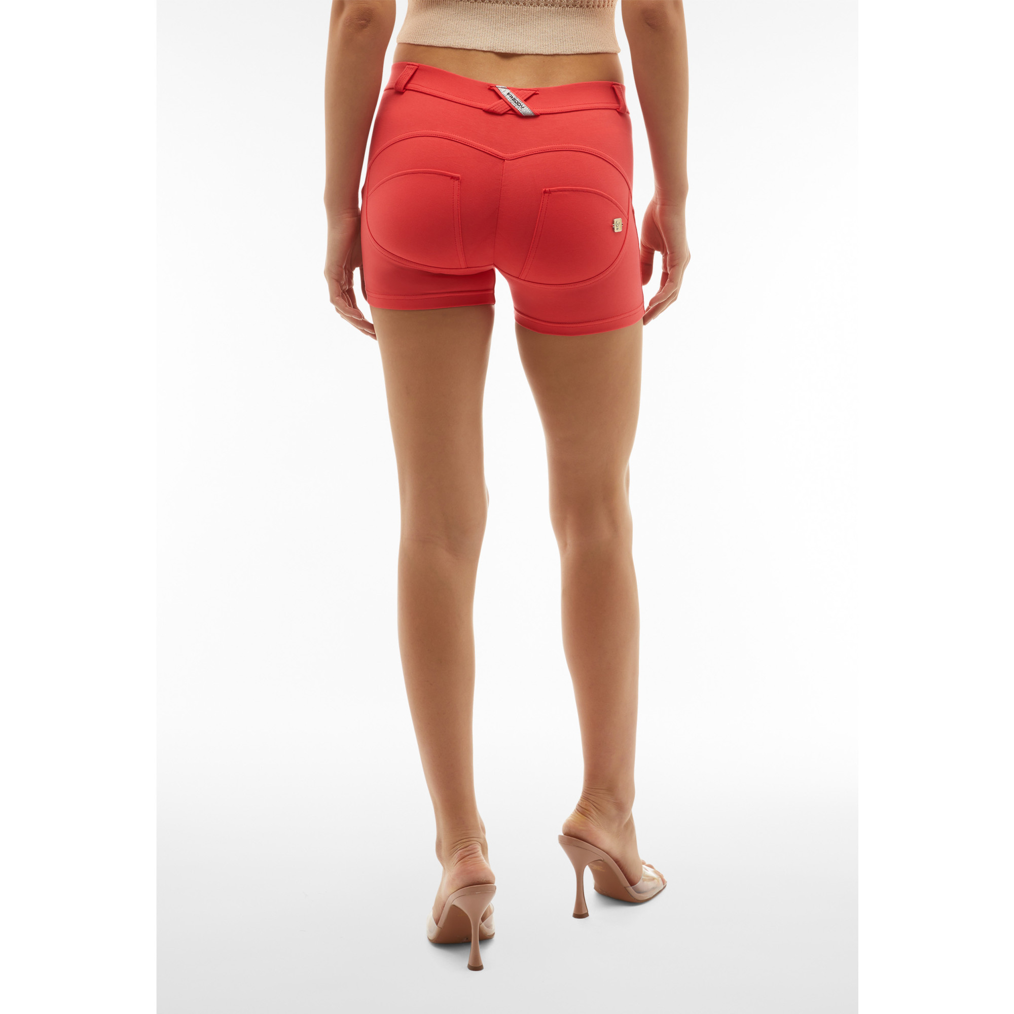Freddy WR.UP® Damen Push-Up Shorts - Regular Waist - Rot Freddy WR.UP® Damen Push-Up Shorts - Regular Waist - Rot