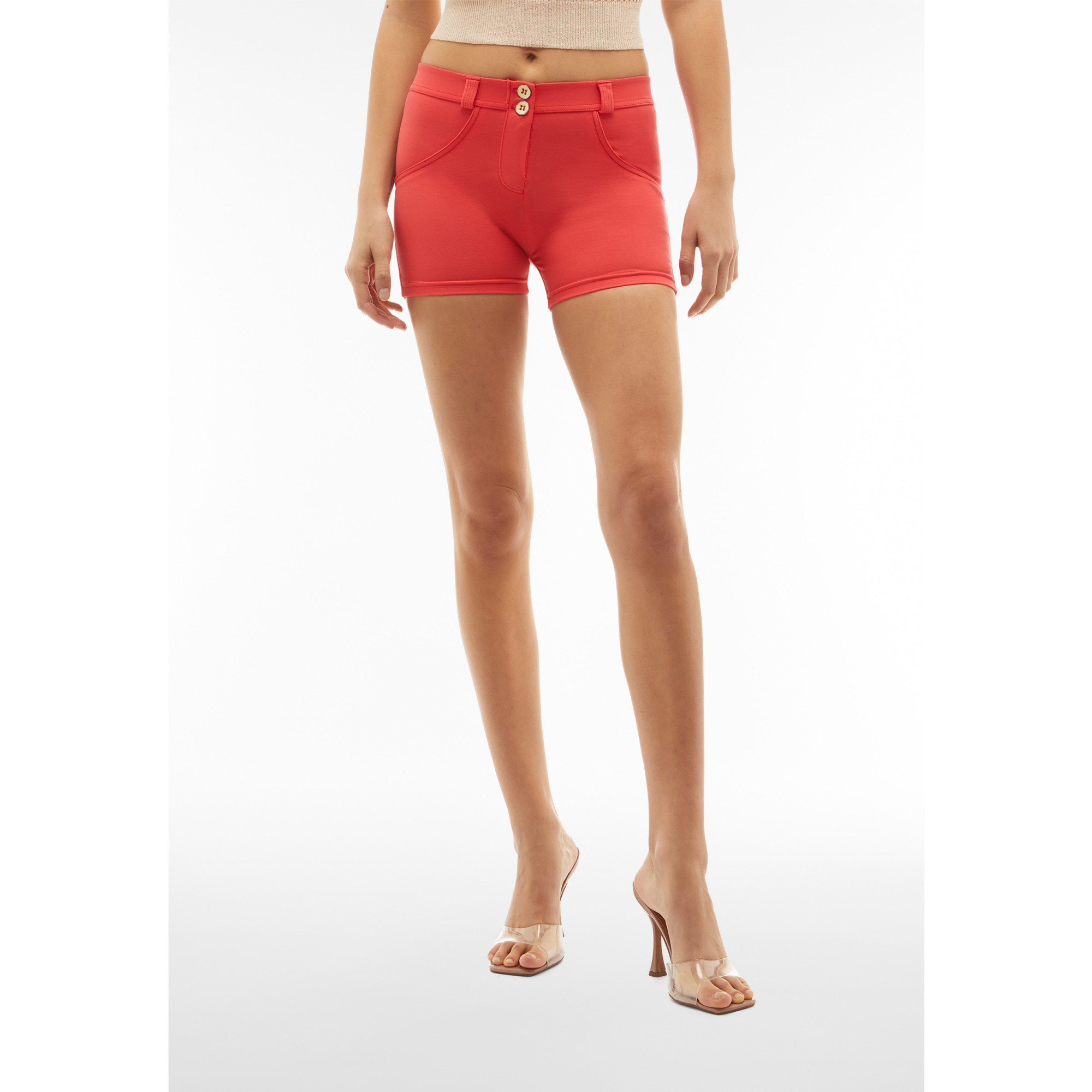 Freddy WR.UP® Damen Push-Up Shorts - Regular Waist - Rot Freddy WR.UP® Damen Push-Up Shorts - Regular Waist - Rot