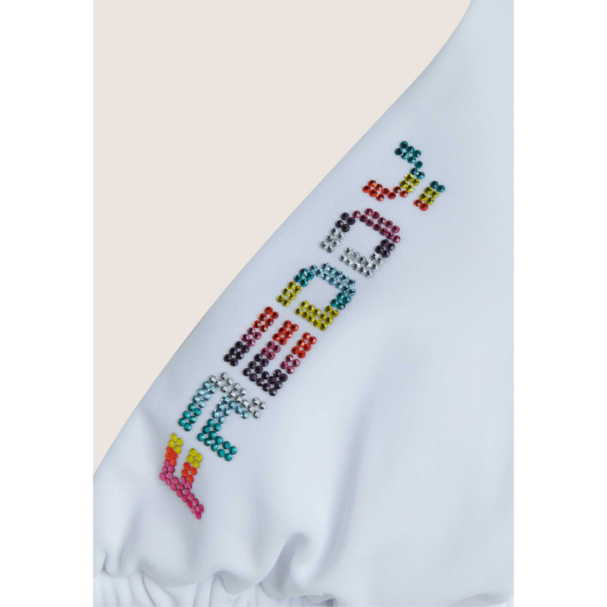 Freddy Triangel-Bikinioberteil mit Strassverzierung - WHITE Freddy Triangel-Bikinioberteil mit Strassverzierung - WHITE