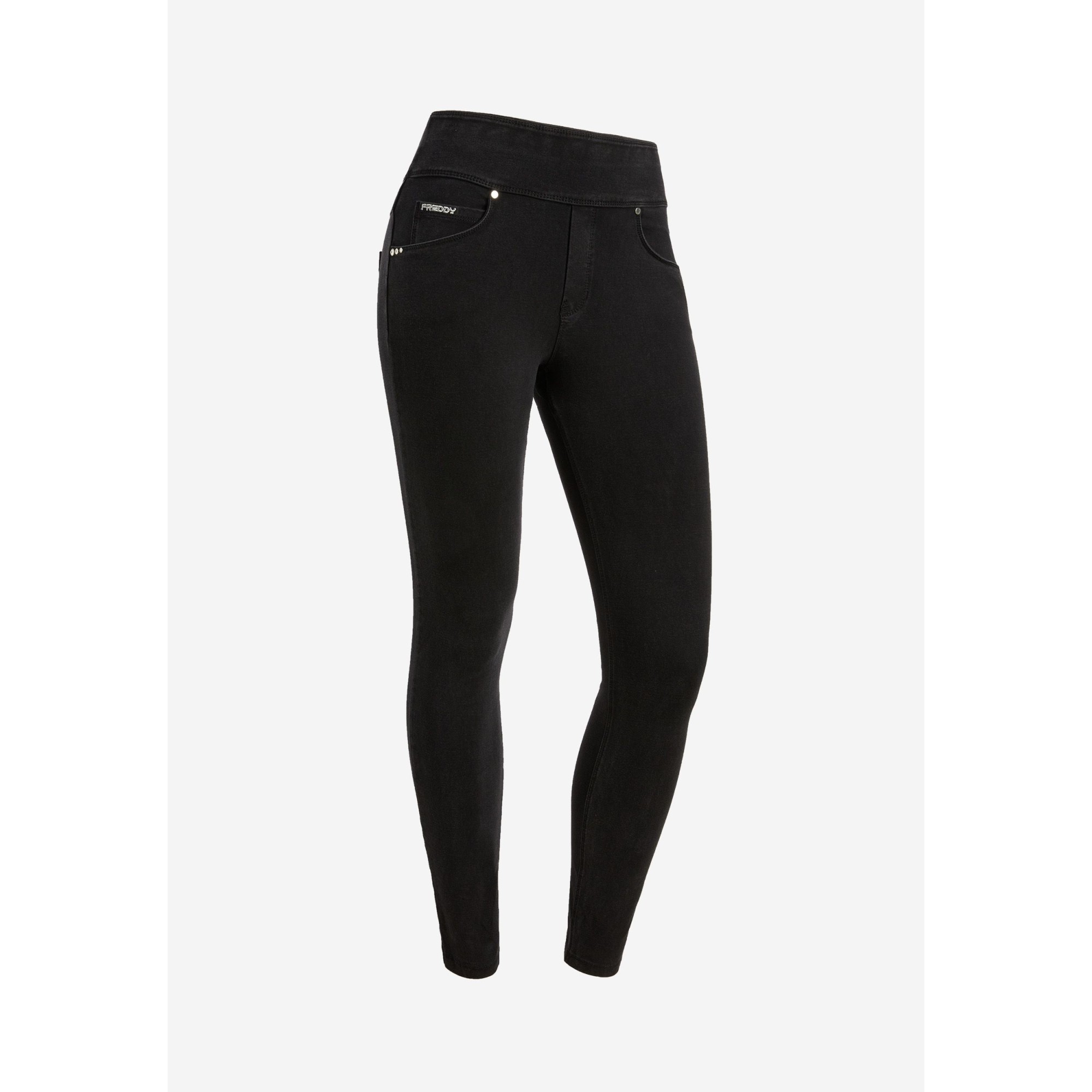 Freddy N.O.W.® Yoga Damen Comfort Jeans - Mid Waist Skinny - Schwarz - Schwarze Nähte - J7N Freddy N.O.W.® Yoga Damen Comfort Jeans - Mid Waist Skinny - Schwarz - Schwarze Nähte - J7N