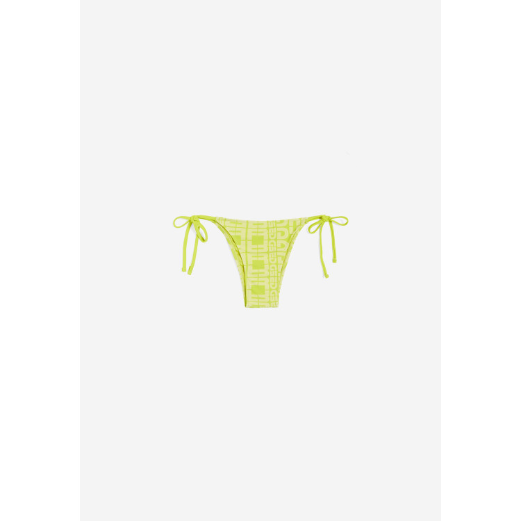Freddy String-Bikinihose mit Allover-Logo-Print - LIME