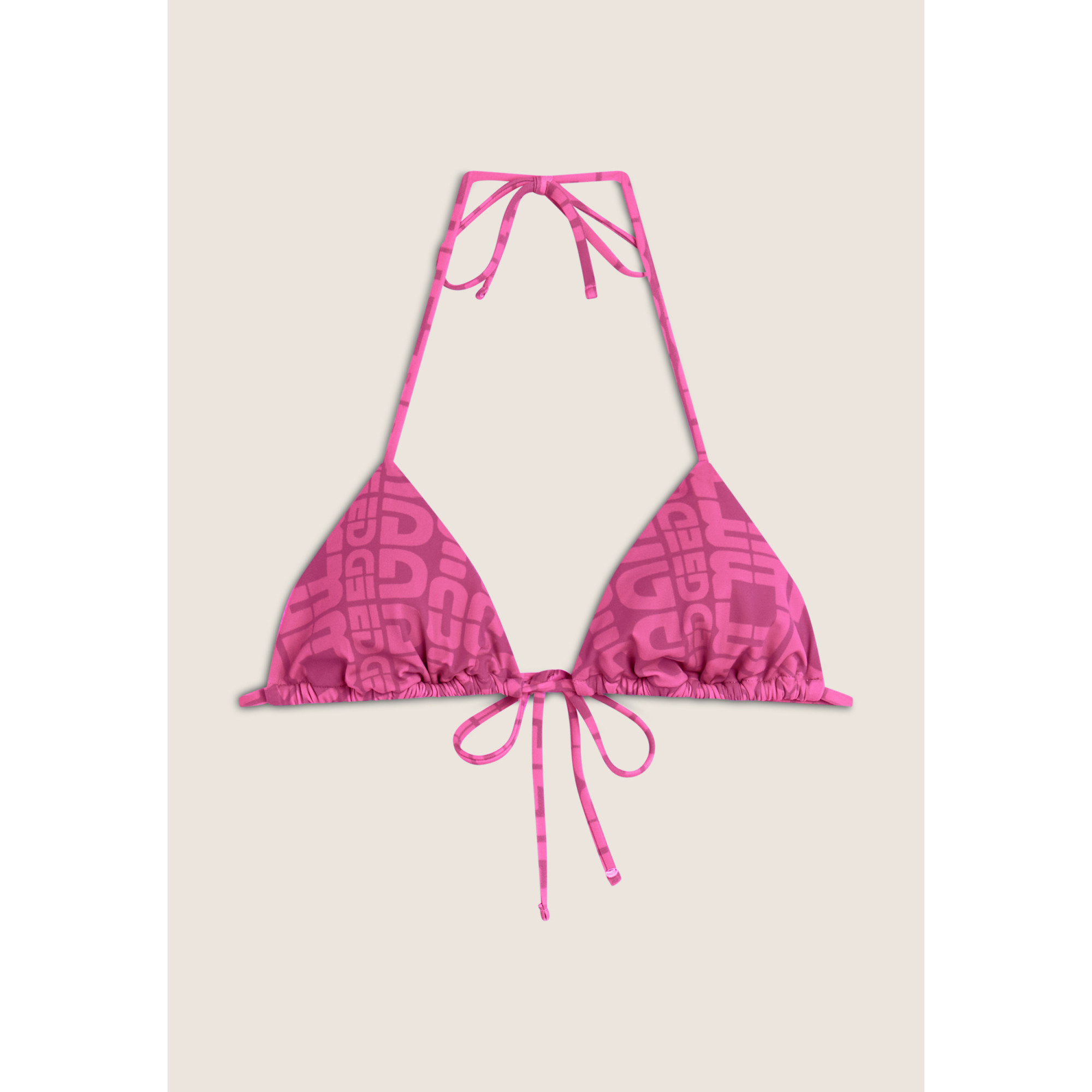 Freddy Triangel-Bikinioberteil mit Allover-Logo-Print - FUCHSIA Freddy Triangel-Bikinioberteil mit Allover-Logo-Print - FUCHSIA