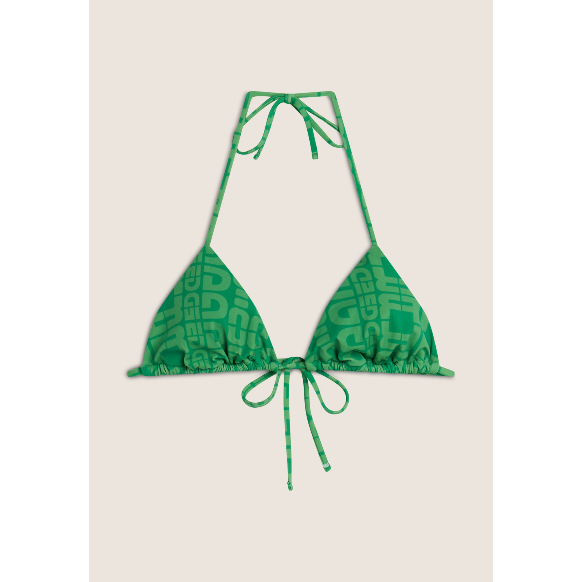 Freddy Triangel-Bikinioberteil mit Allover-Logo-Print - GREEN Freddy Triangel-Bikinioberteil mit Allover-Logo-Print - GREEN