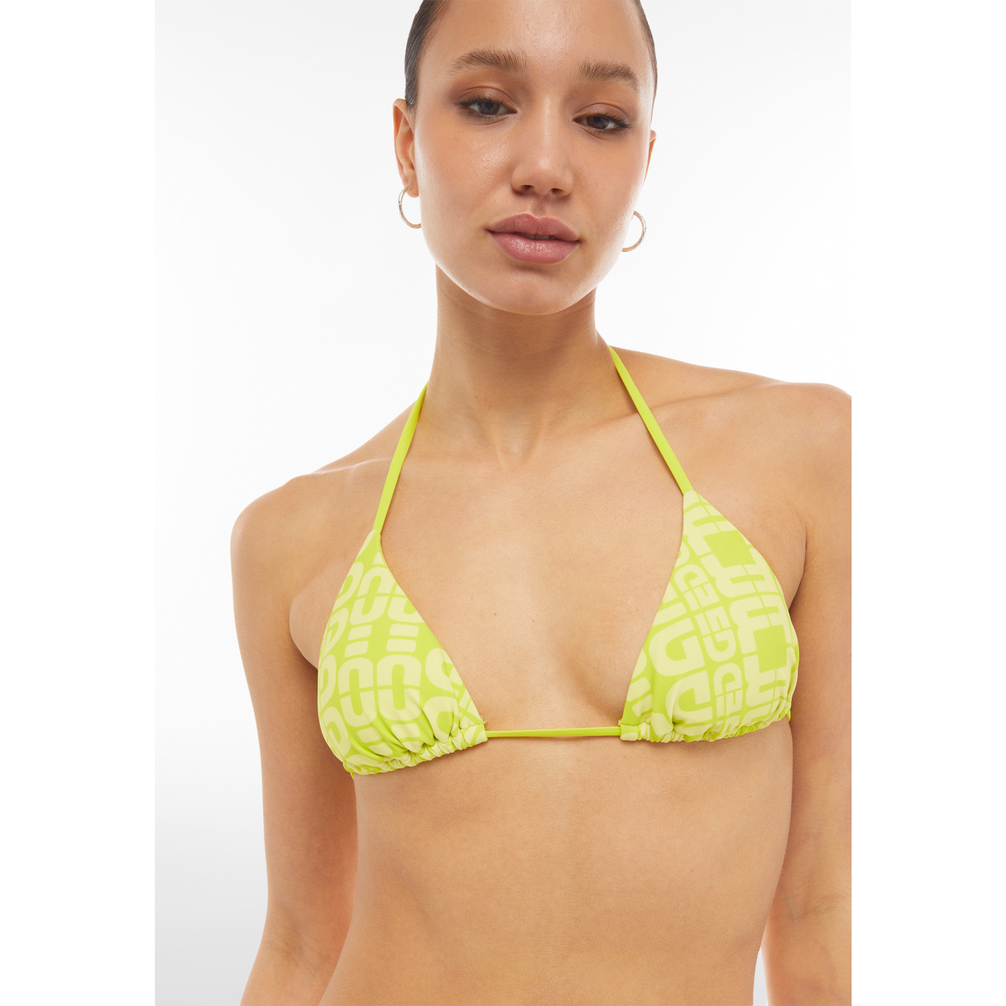 Freddy Triangel-Bikinioberteil mit Allover-Logo-Print - LIME Freddy Triangel-Bikinioberteil mit Allover-Logo-Print - LIME