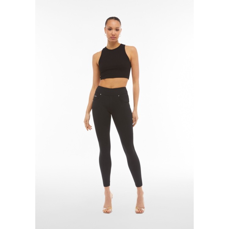 Freddy N.O.W.® Eco Yoga Tech Damen Comfort Hose - Mid Waist Skinny - Schwarz