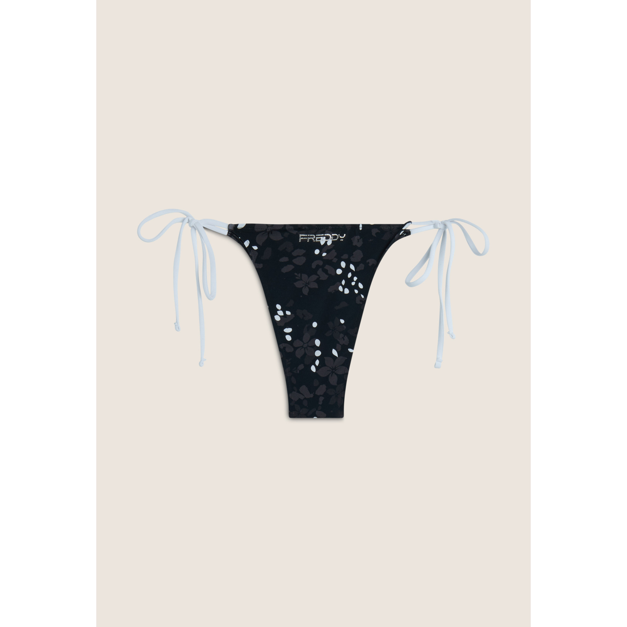 Freddy String-Bikinihose mit Blumenmuster - BLACK Freddy String-Bikinihose mit Blumenmuster - BLACK