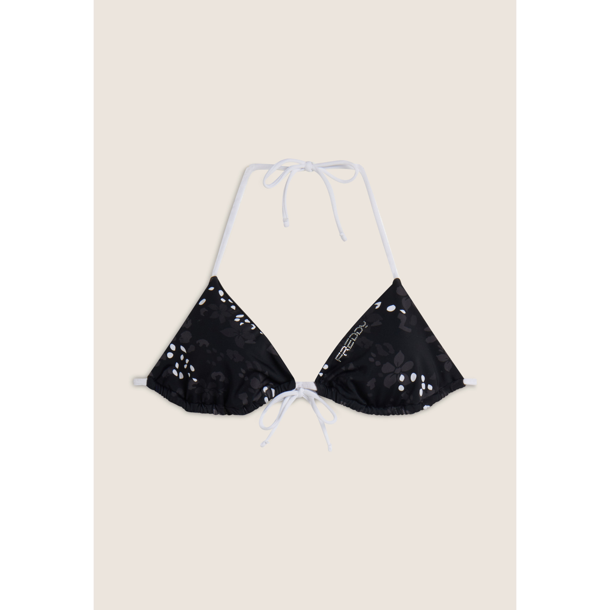 Freddy Triangel-Bikinioberteil mit Blumenmuster - BLACK Freddy Triangel-Bikinioberteil mit Blumenmuster - BLACK