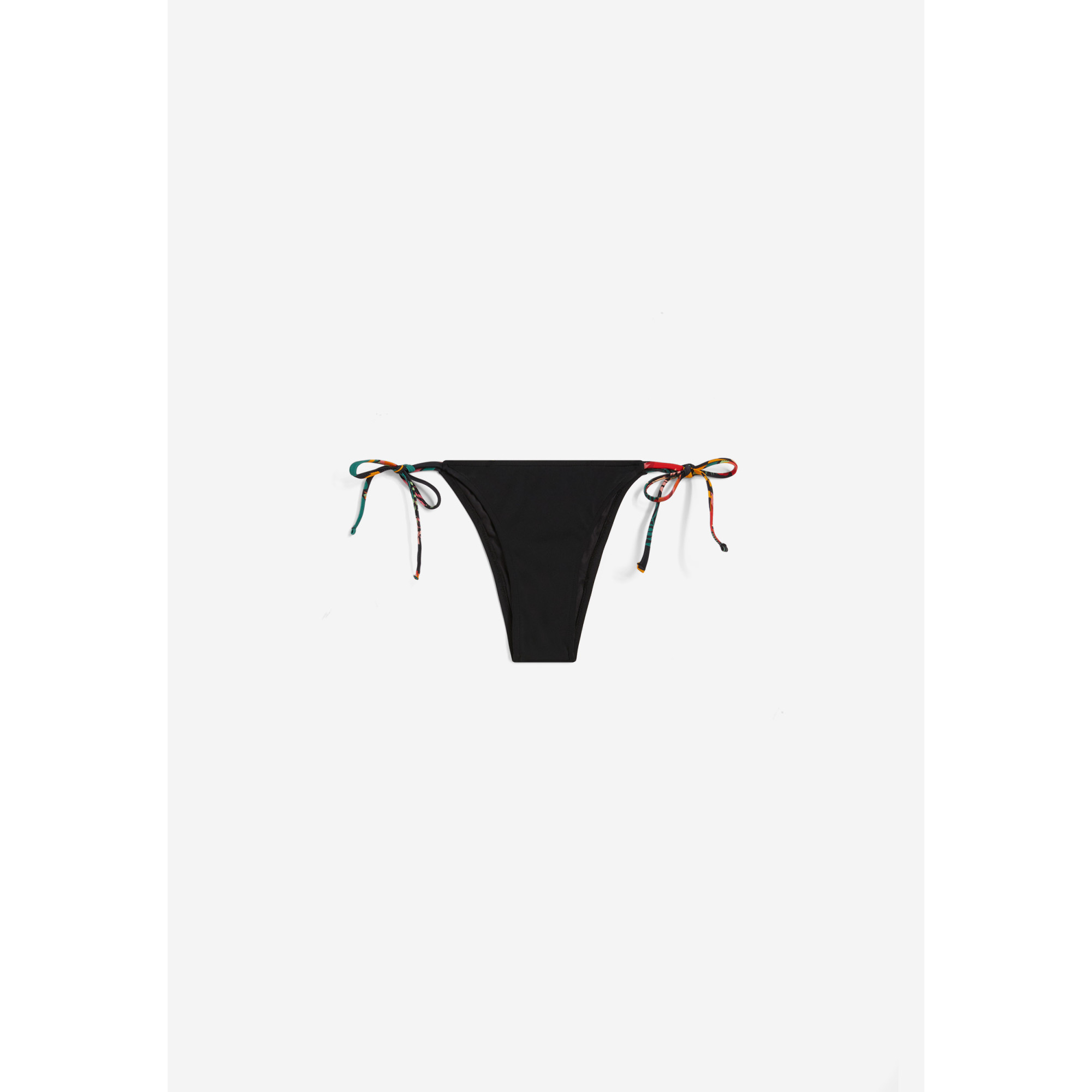 Freddy String-Bikinihose mit tropischen Details - BLACK Freddy String-Bikinihose mit tropischen Details - BLACK