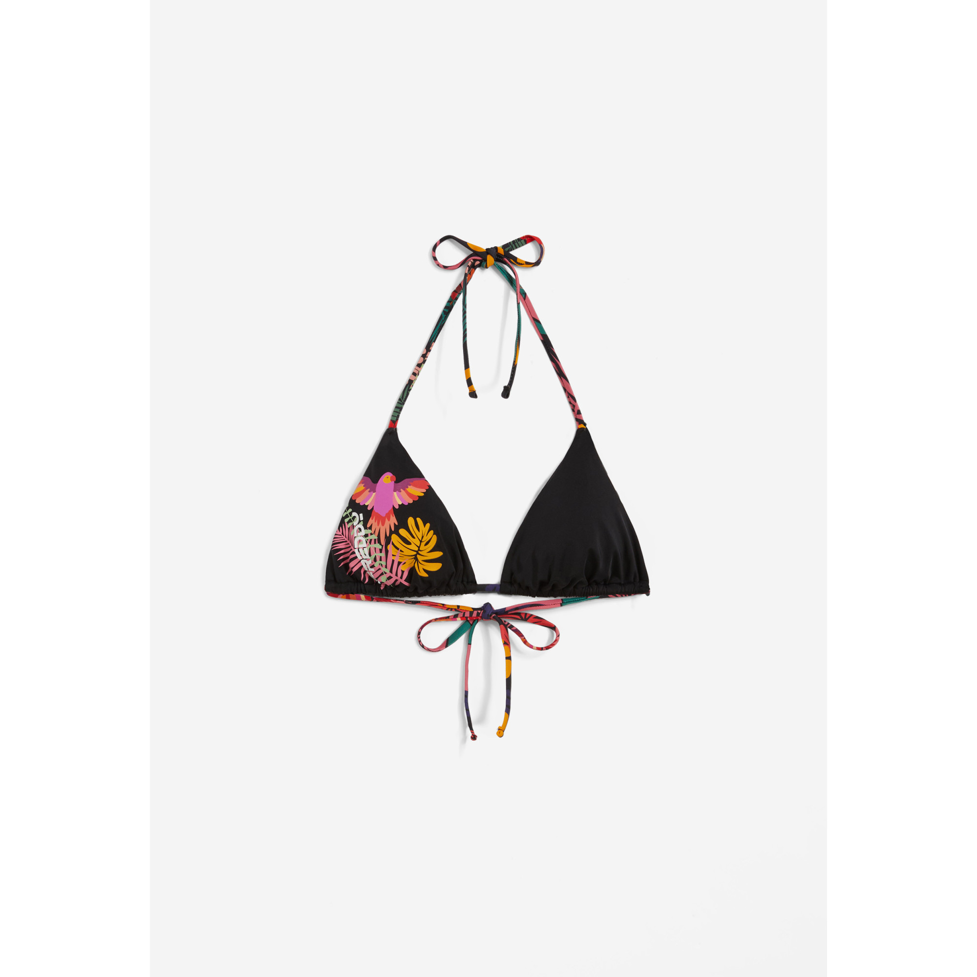 Freddy Triangel-Bikinioberteil mit mit tropischen Details - BLACK Freddy Triangel-Bikinioberteil mit mit tropischen Details - BLACK