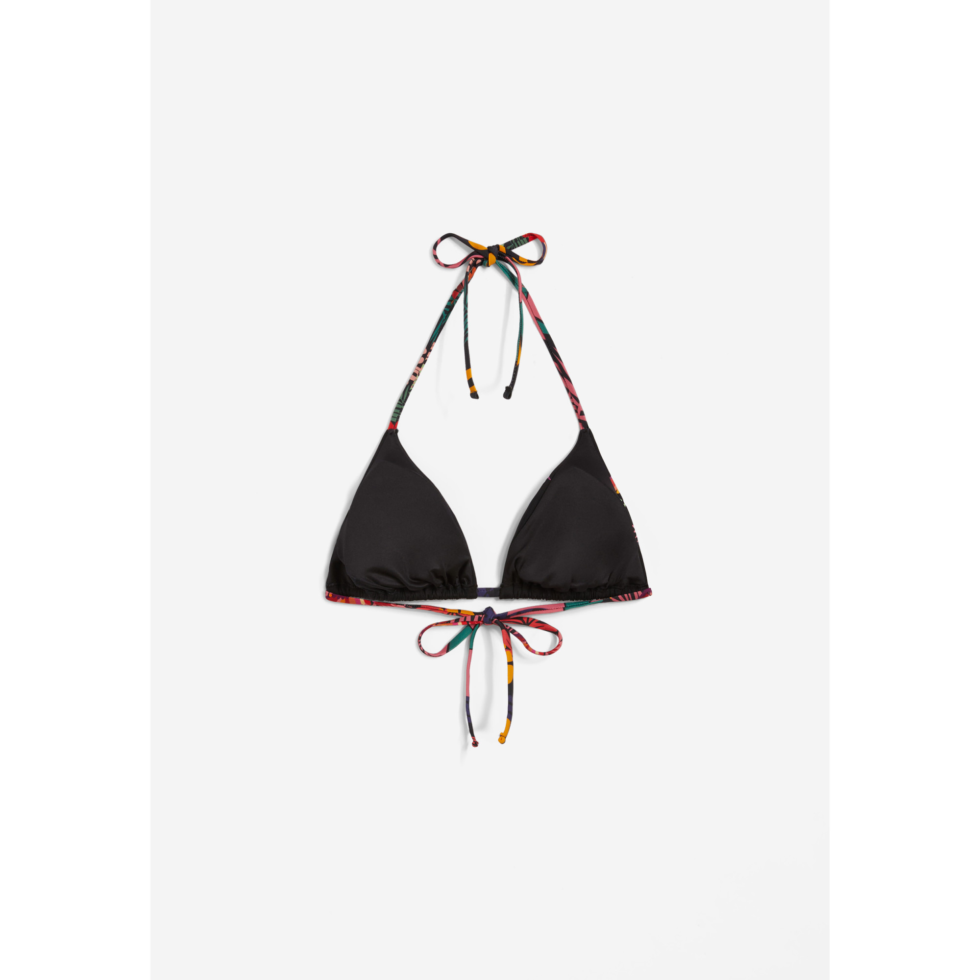 Freddy Triangel-Bikinioberteil mit mit tropischen Details - BLACK Freddy Triangel-Bikinioberteil mit mit tropischen Details - BLACK