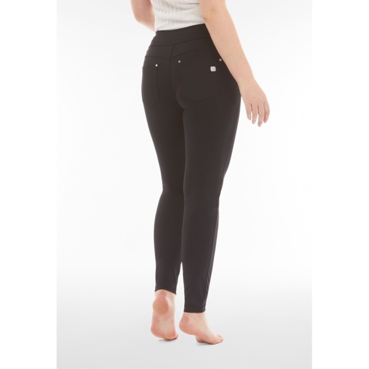Freddy N.O.W.® Yoga Eco Tech Plus Damen Comfort Hose - Mid Waist Skinny - Schwarz