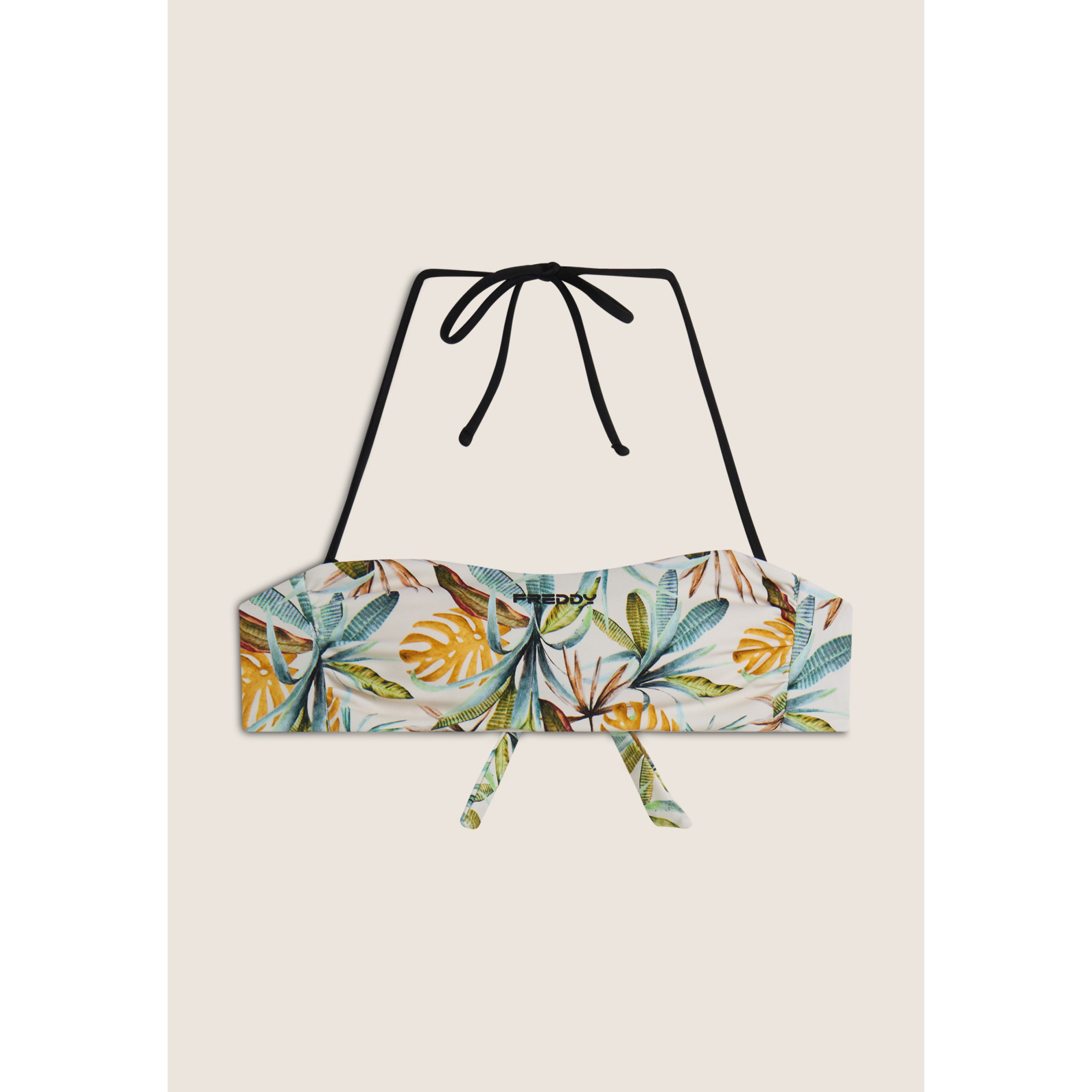 Freddy Bandeau-Bikinioberteil mit tropischem Print - SAND Freddy Bandeau-Bikinioberteil mit tropischem Print - SAND