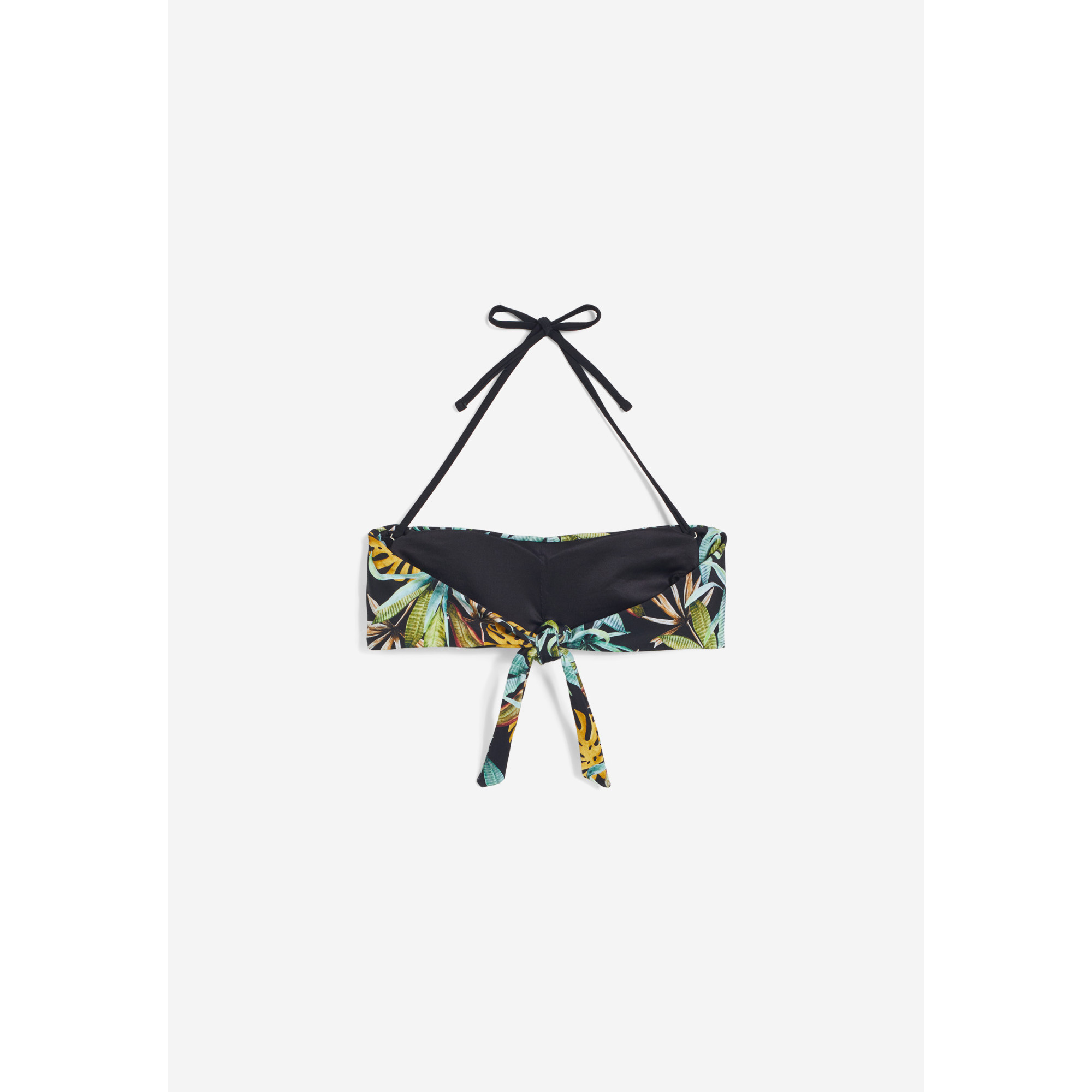 Freddy Bandeau-Bikinioberteil mit tropischem Print - BLACK Freddy Bandeau-Bikinioberteil mit tropischem Print - BLACK