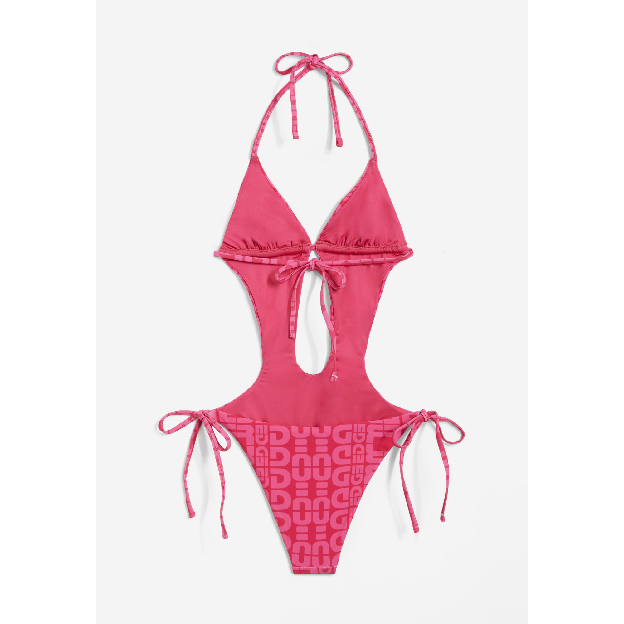 Freddy Einteiliger Badeanzug mit Cut-outs und Allover-Logo-Print - FUCHSIA Freddy Einteiliger Badeanzug mit Cut-outs und Allover-Logo-Print - FUCHSIA