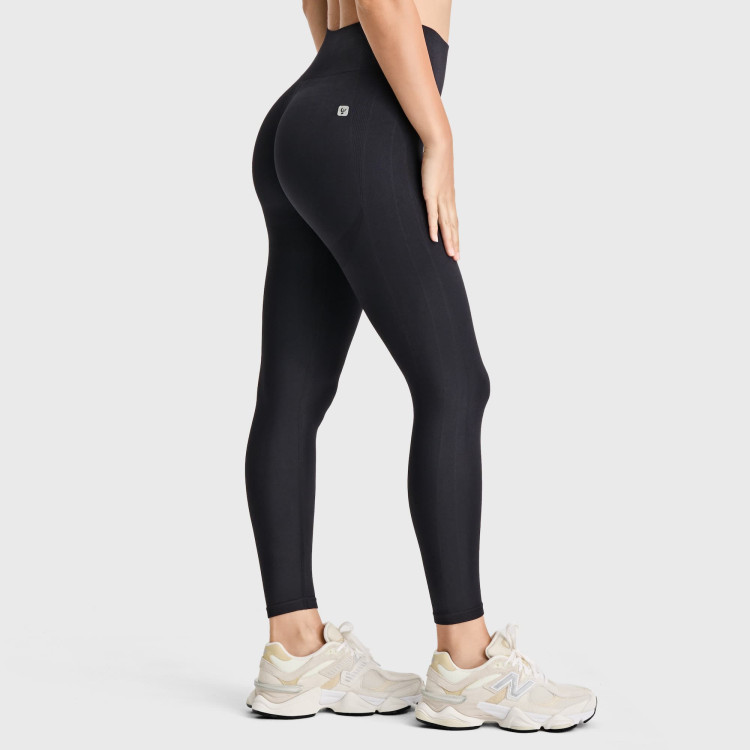 Freddy Seamless Sport Leggings - 7/8-Länge - High Waist - Schwarz - N0