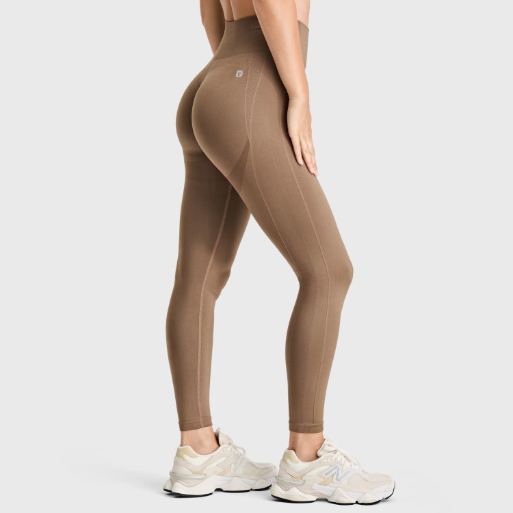 Freddy Seamless Sport Leggings - 7/8-Länge - High Waist - Brown - M105