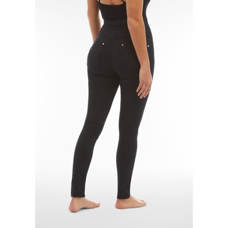 Freddy N.O.W.® Yoga Eco Tech Plus Damen Comfort Hose - Super High Waist Skinny - Schwarz