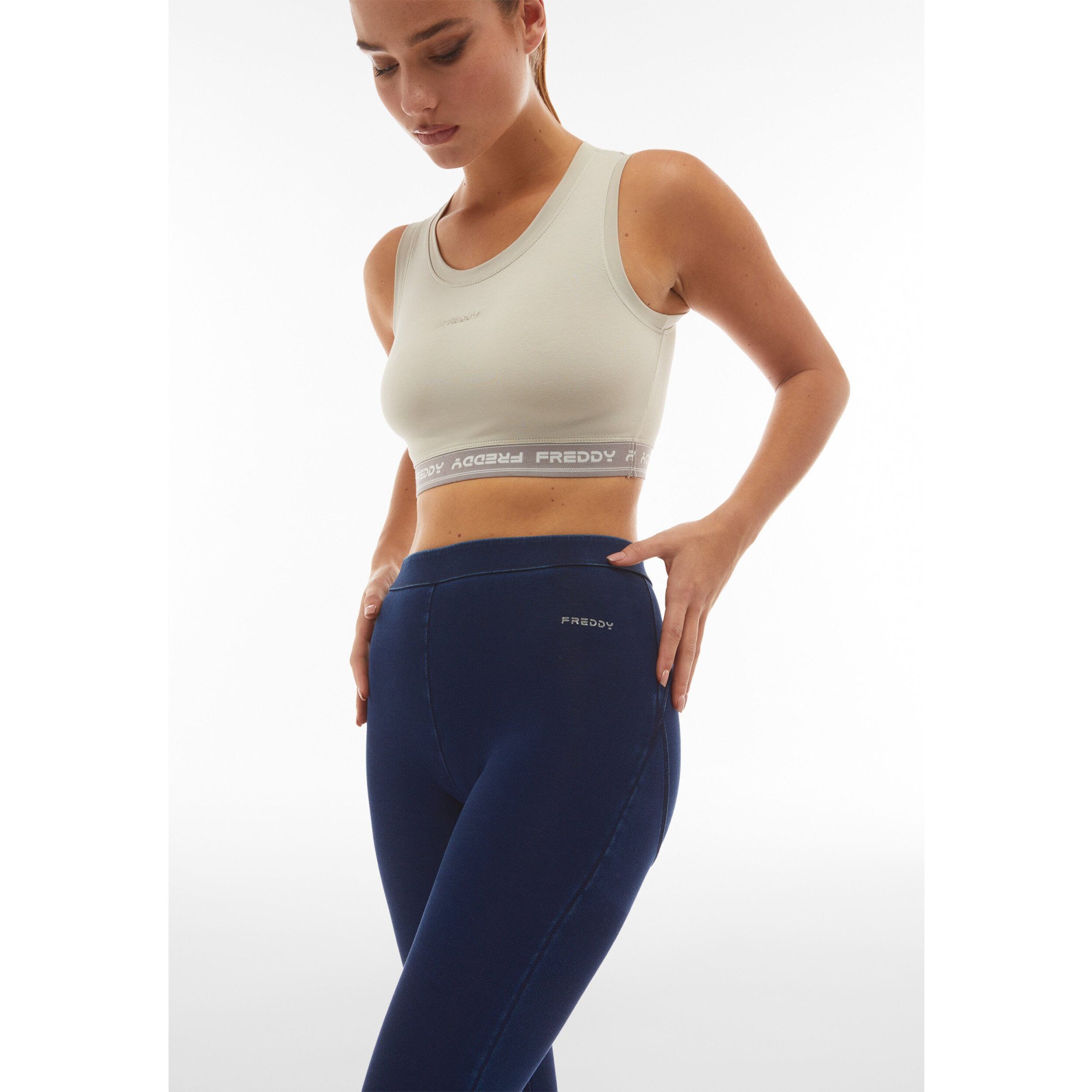 Freddy WR.UP® Core Damen Push-Up Jeans - 7/8 Regular Waist Super Skinny - Denim Indigo – Blaue Nähte - J0B Freddy WR.UP® Core Damen Push-Up Jeans - 7/8 Regular Waist Super Skinny - Denim Indigo – Blaue Nähte - J0B
