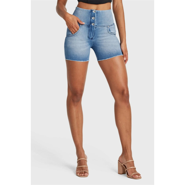 WR.UP® Snug Shorts - High Waist - J4B - Blue Denim - Blue Seams
