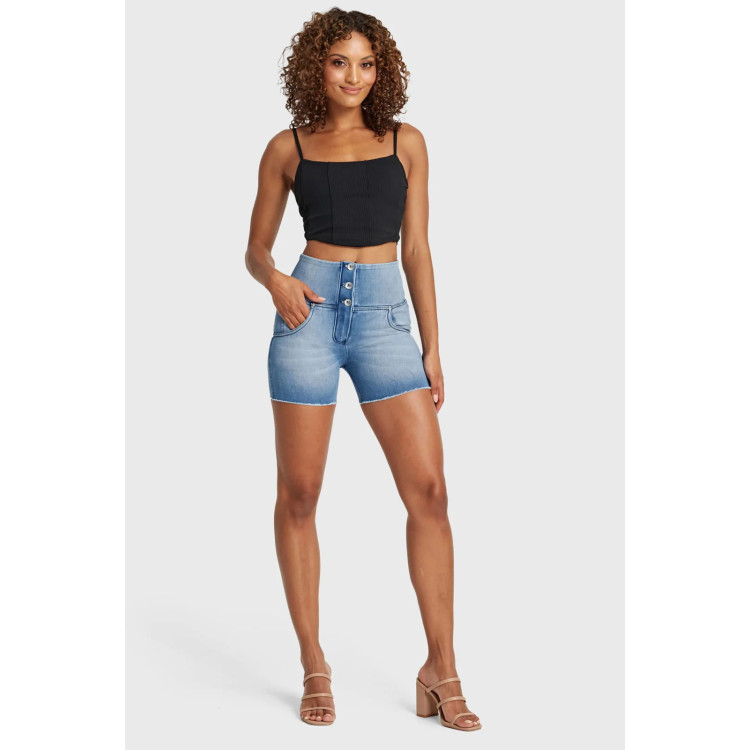 WR.UP® Snug Shorts - High Waist - J4B - Blue Denim - Blue Seams