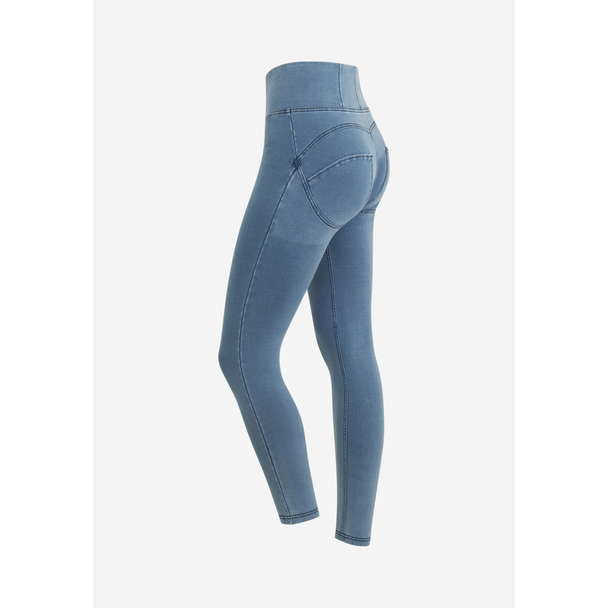 Freddy WR.UP® Damen Push-Up Jeans - 7/8 High Waist Skinny - Denim hell - Blaue Nähte - J107B Freddy WR.UP® Damen Push-Up Jeans - 7/8 High Waist Skinny - Denim hell - Blaue Nähte - J107B