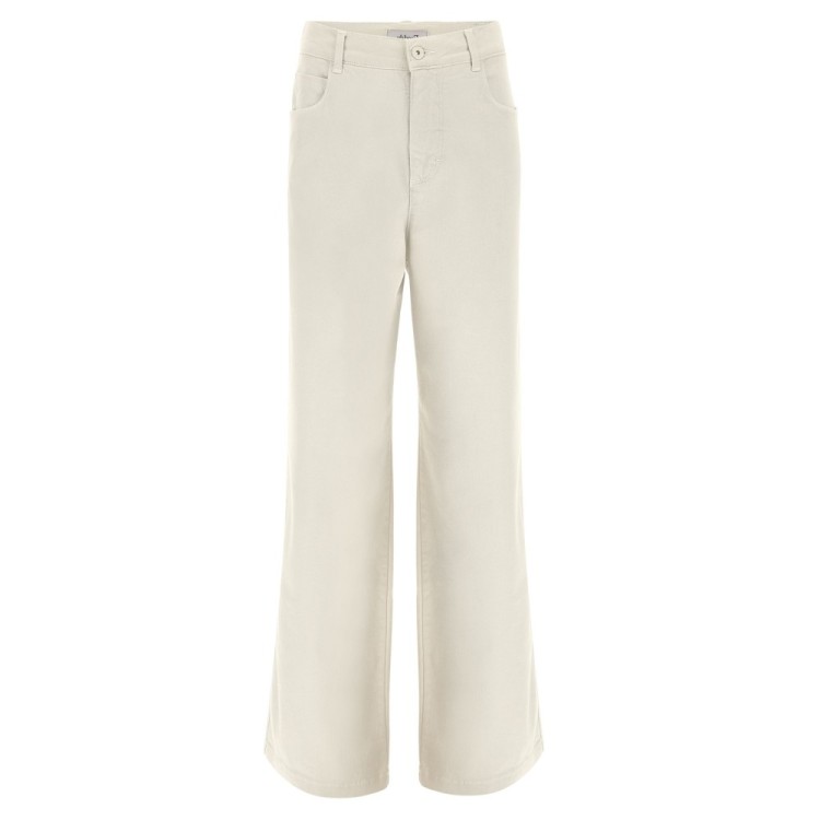 Freddy Day Off Damen Palazzo Jeans - Regular Waist Wide Leg - Garment Dyed - Direct Dyed - Beige - I38X
