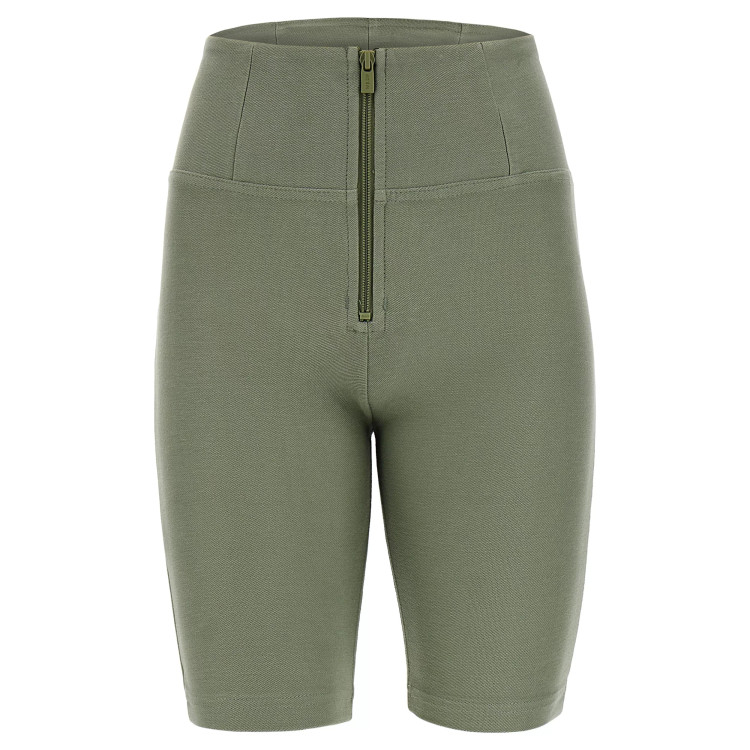 Freddy WR.UP® Drill Damen Push-Up Hose Biker Shorts - High Waist - Grün - V135