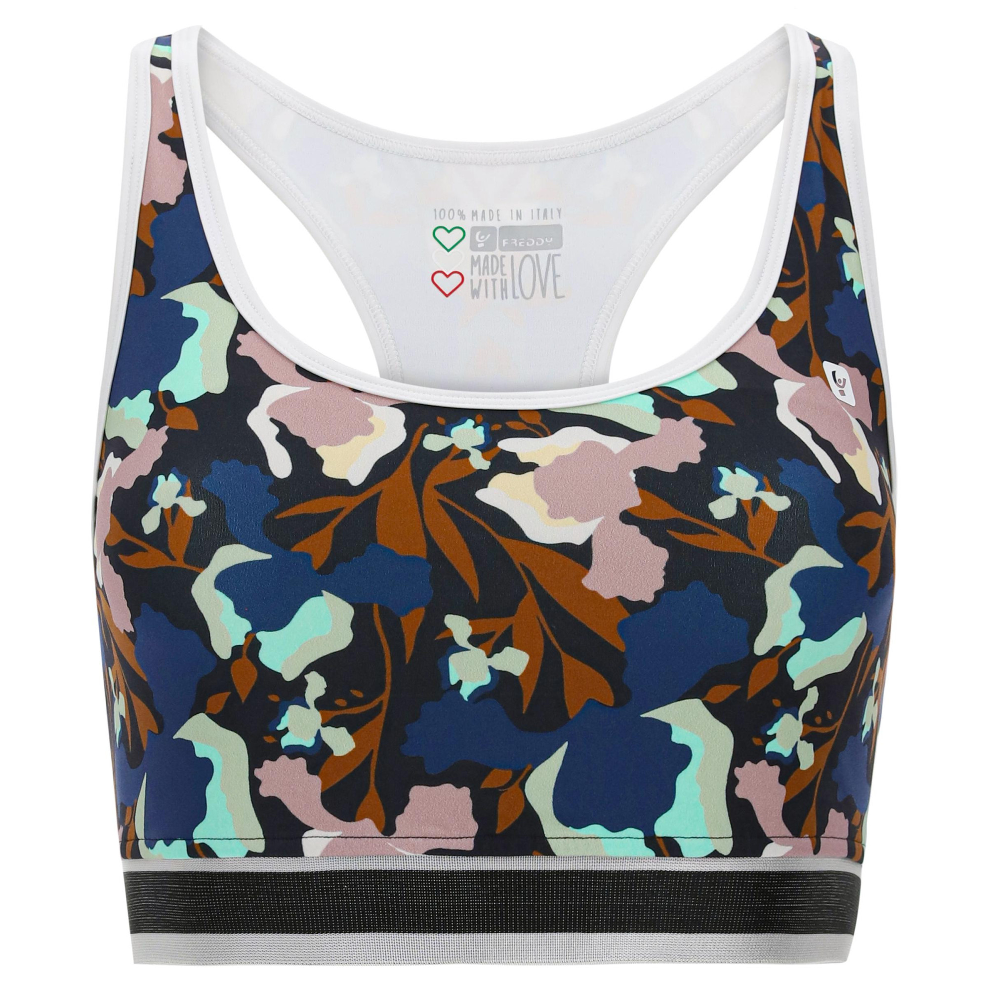 Freddy Yoga Top - Made in Italy - Flowers - BMP0 Freddy Yoga Top - Made in Italy - Flowers - BMP0