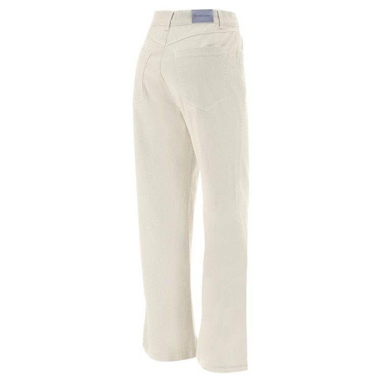 Freddy Day Off Damen Palazzo Jeans - Regular Waist Wide Leg - Garment Dyed - Direct Dyed - Beige - I38X