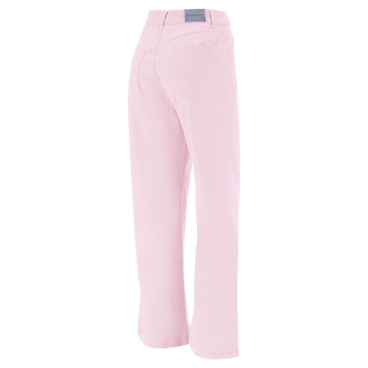 Freddy Day Off Damen Palazzo Jeans - Regular Waist Wide Leg - Garment Dyed - Direct Dyed - Pink - P89X